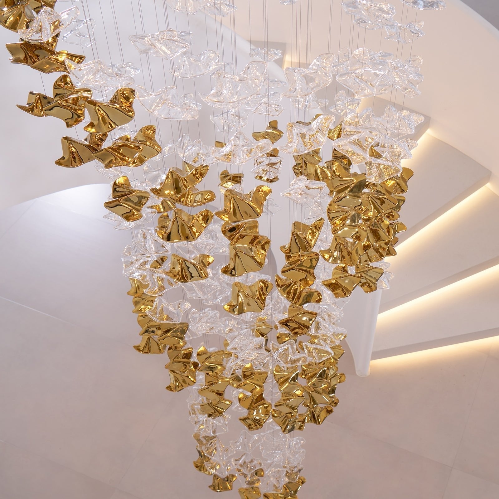 Nephele Crystal Leaf Chandelier - Letslighting