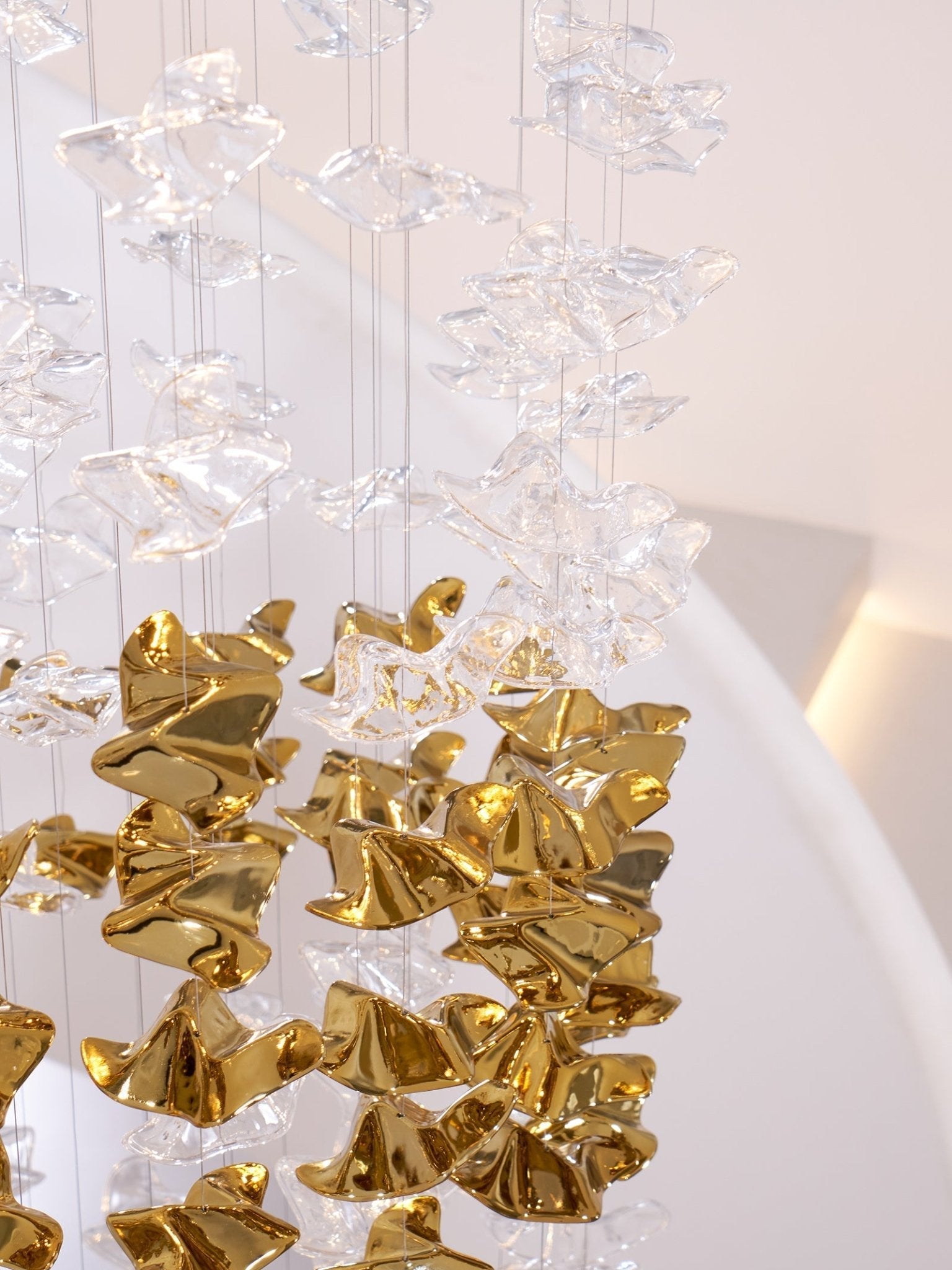 Nephele Crystal Leaf Chandelier - Letslighting