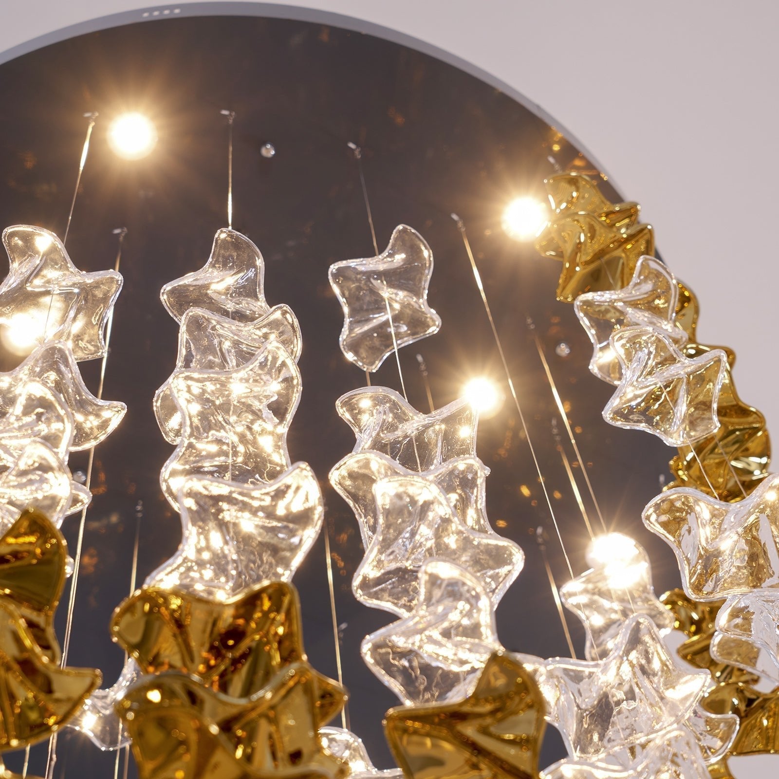 Nephele Crystal Leaf Chandelier - Letslighting