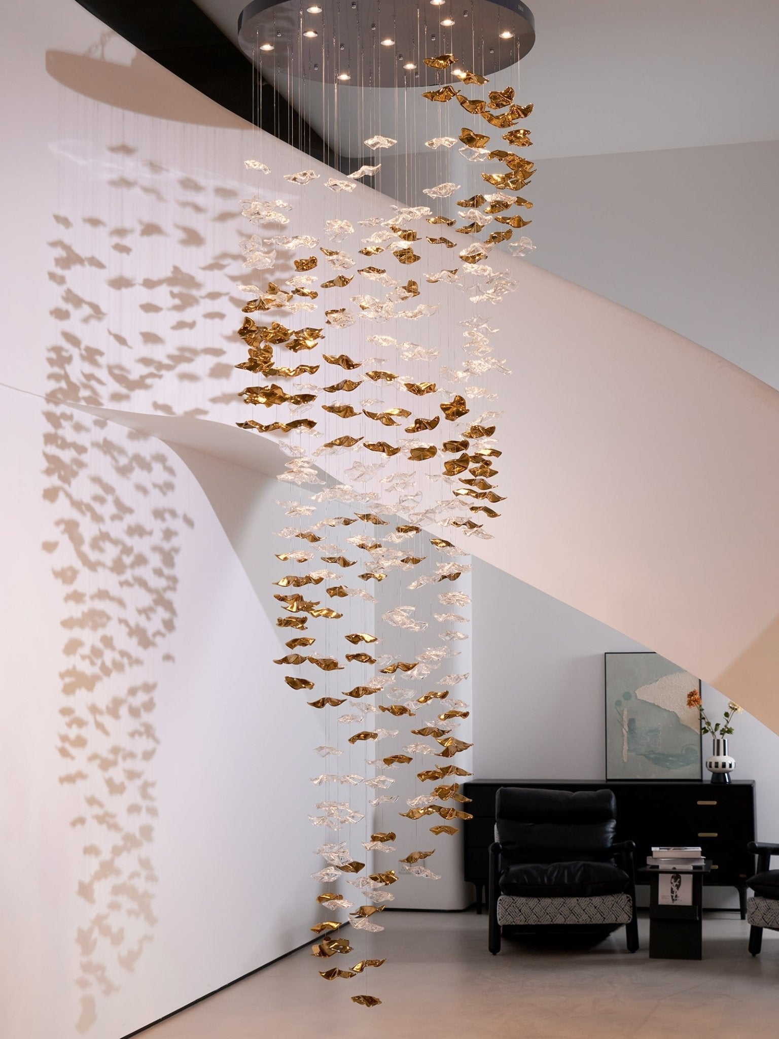 Nephele Crystal Leaf Chandelier - Letslighting