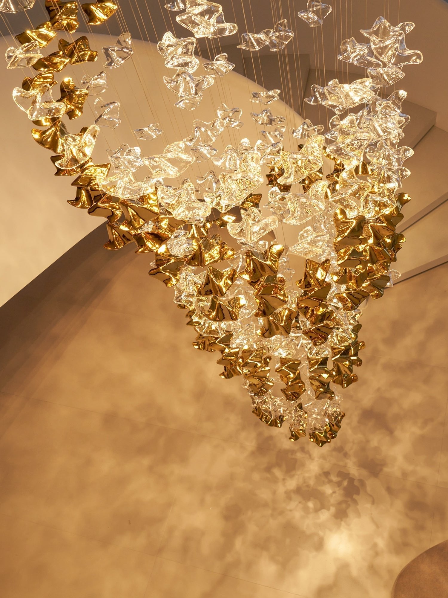 Nephele Crystal Leaf Chandelier - Letslighting