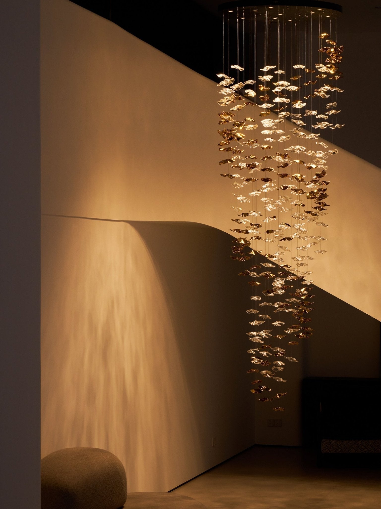 Nephele Crystal Leaf Chandelier - Letslighting