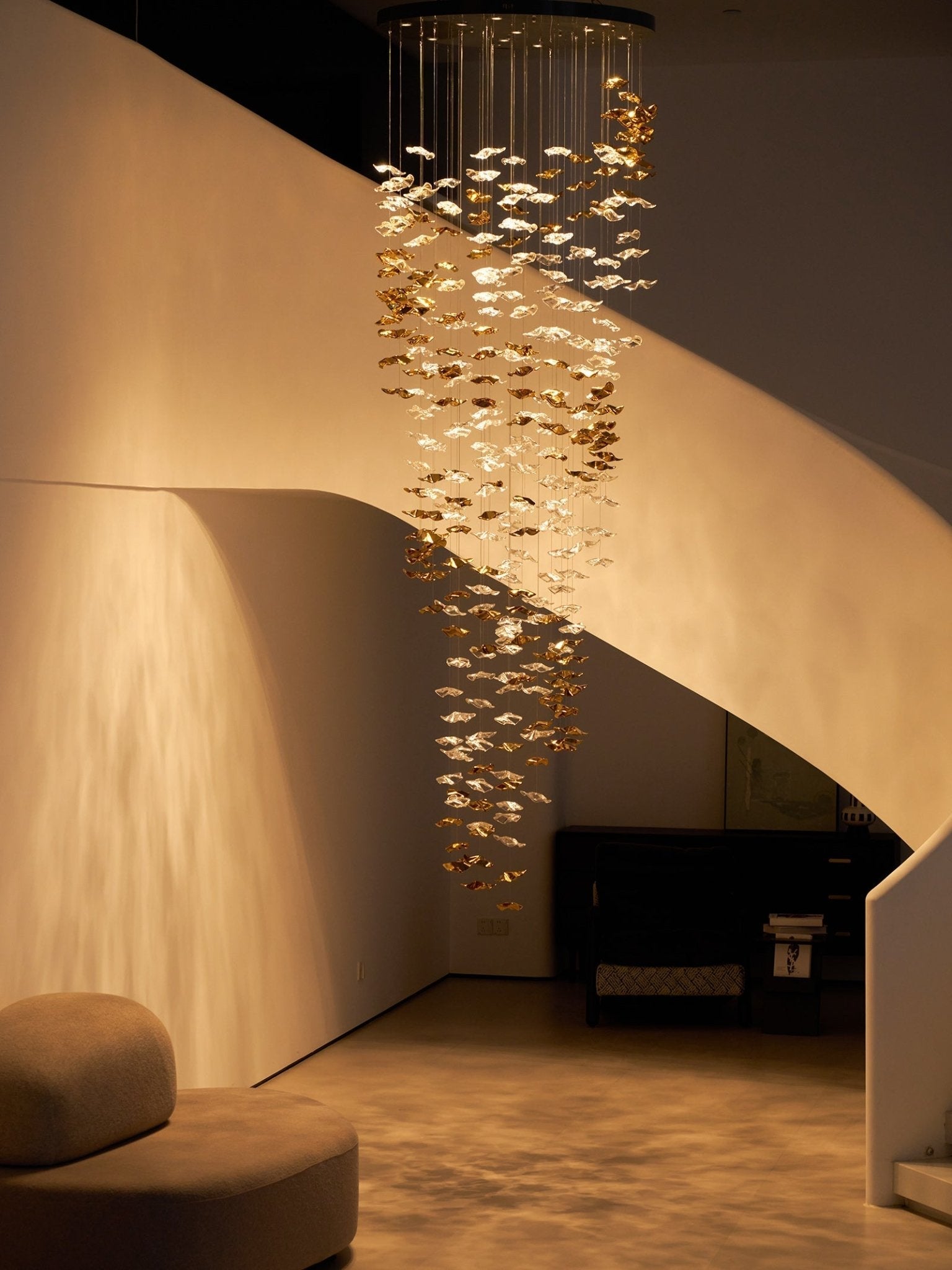 Nephele Crystal Leaf Chandelier - Letslighting