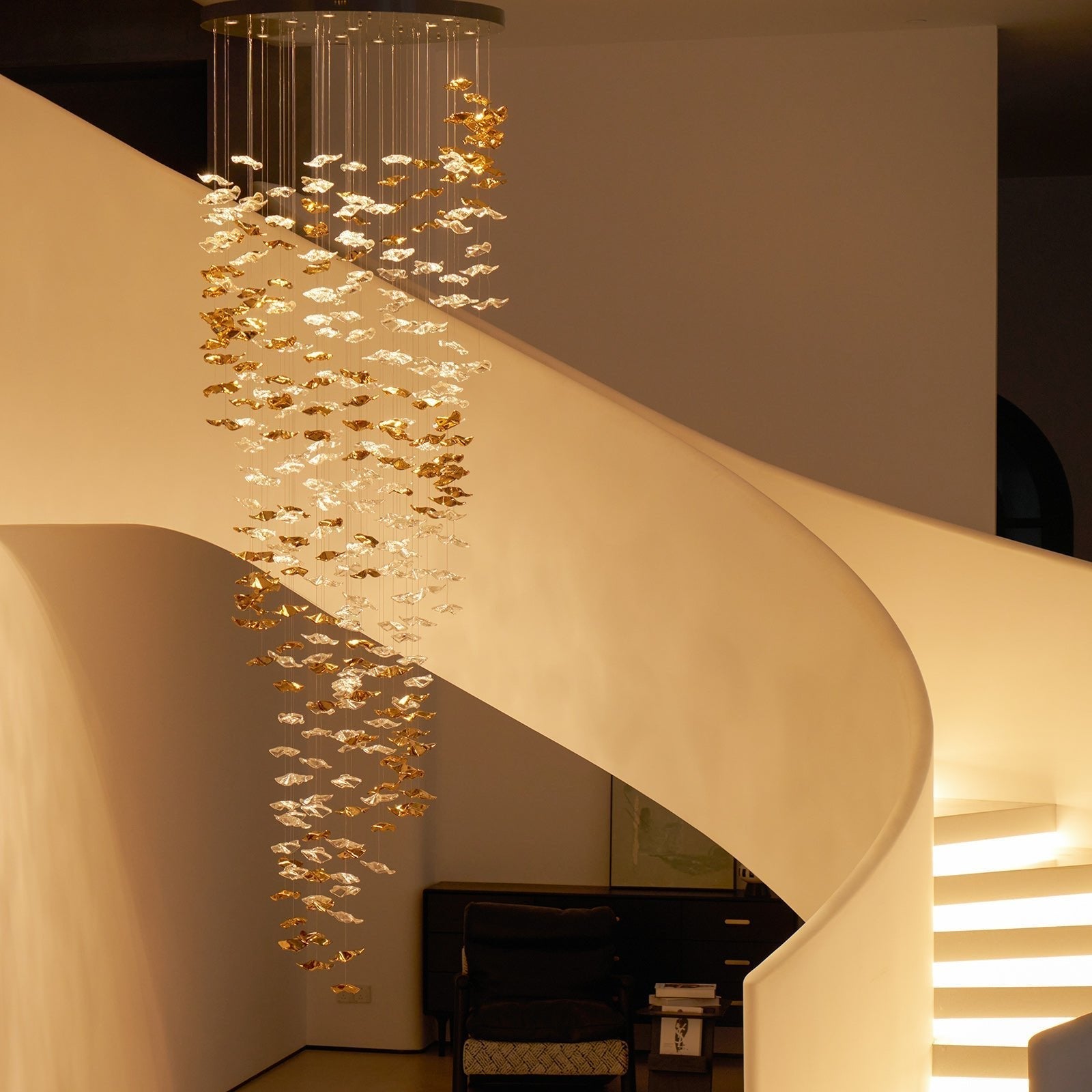 Nephele Crystal Leaf Chandelier - Letslighting