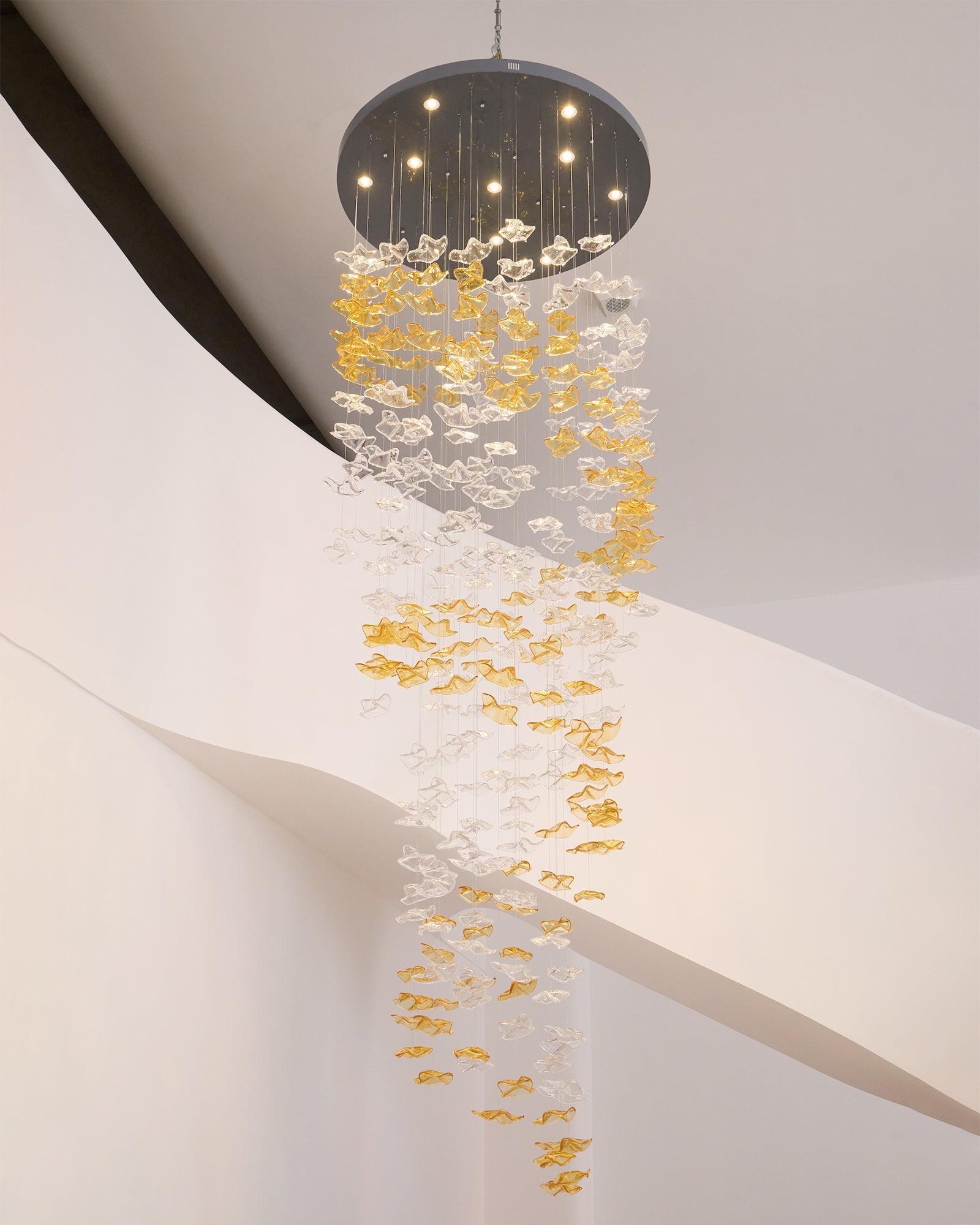 Nephele Crystal Leaf Chandelier - Letslighting