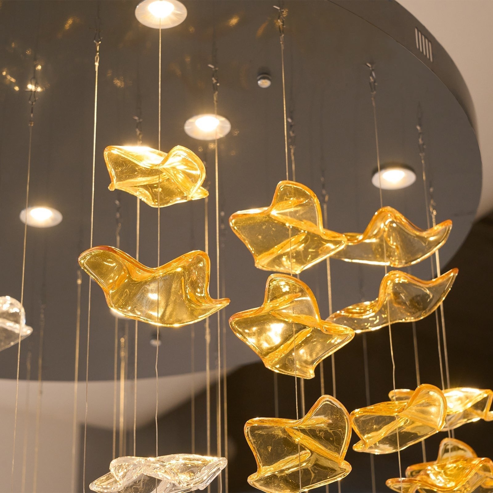Nephele Crystal Leaf Chandelier - Letslighting