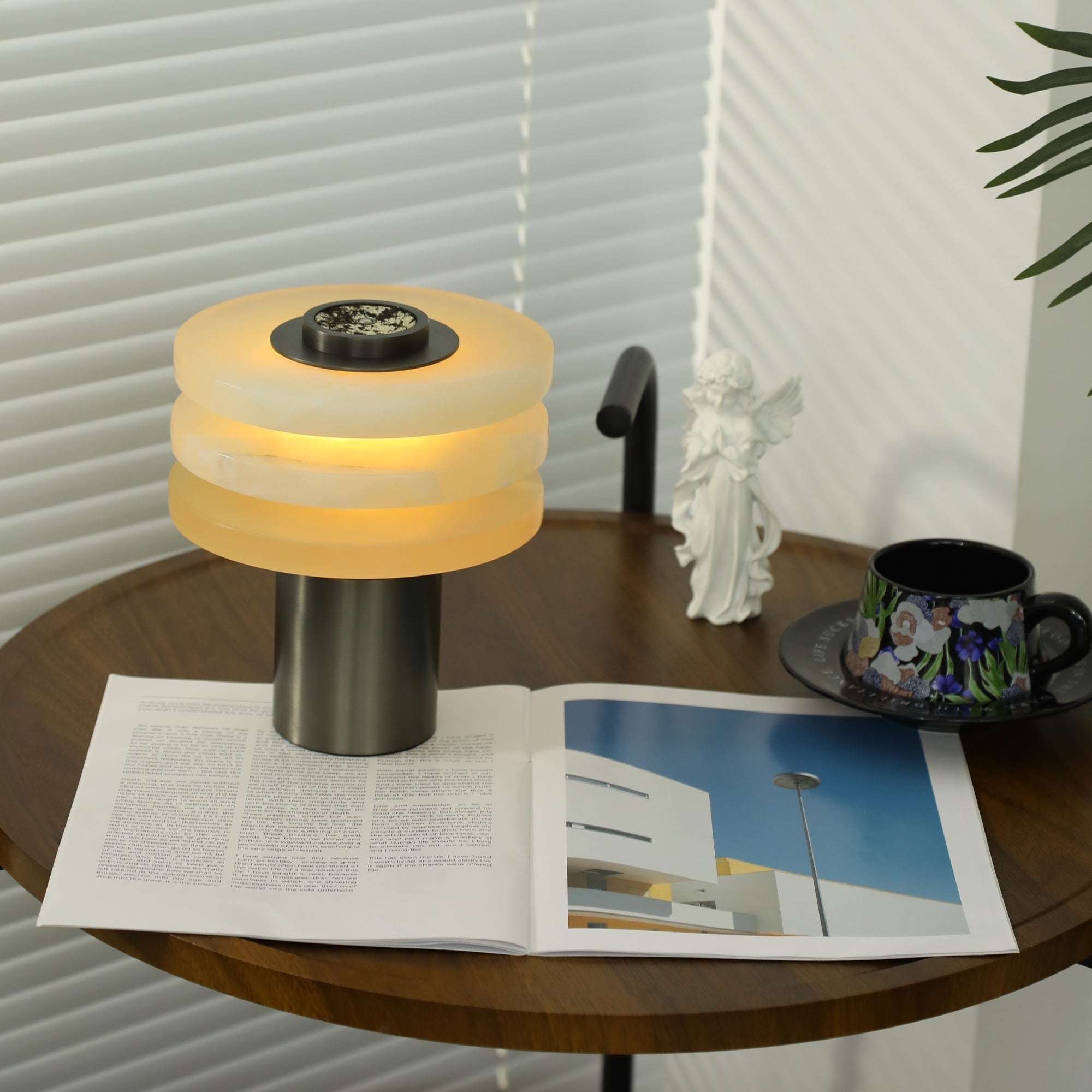 Tiered Obelisk Alabaster Table Lamp - Letslighting