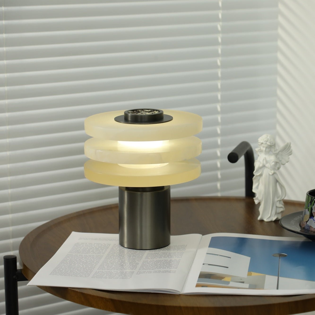 Tiered Obelisk Alabaster Table Lamp - Letslighting