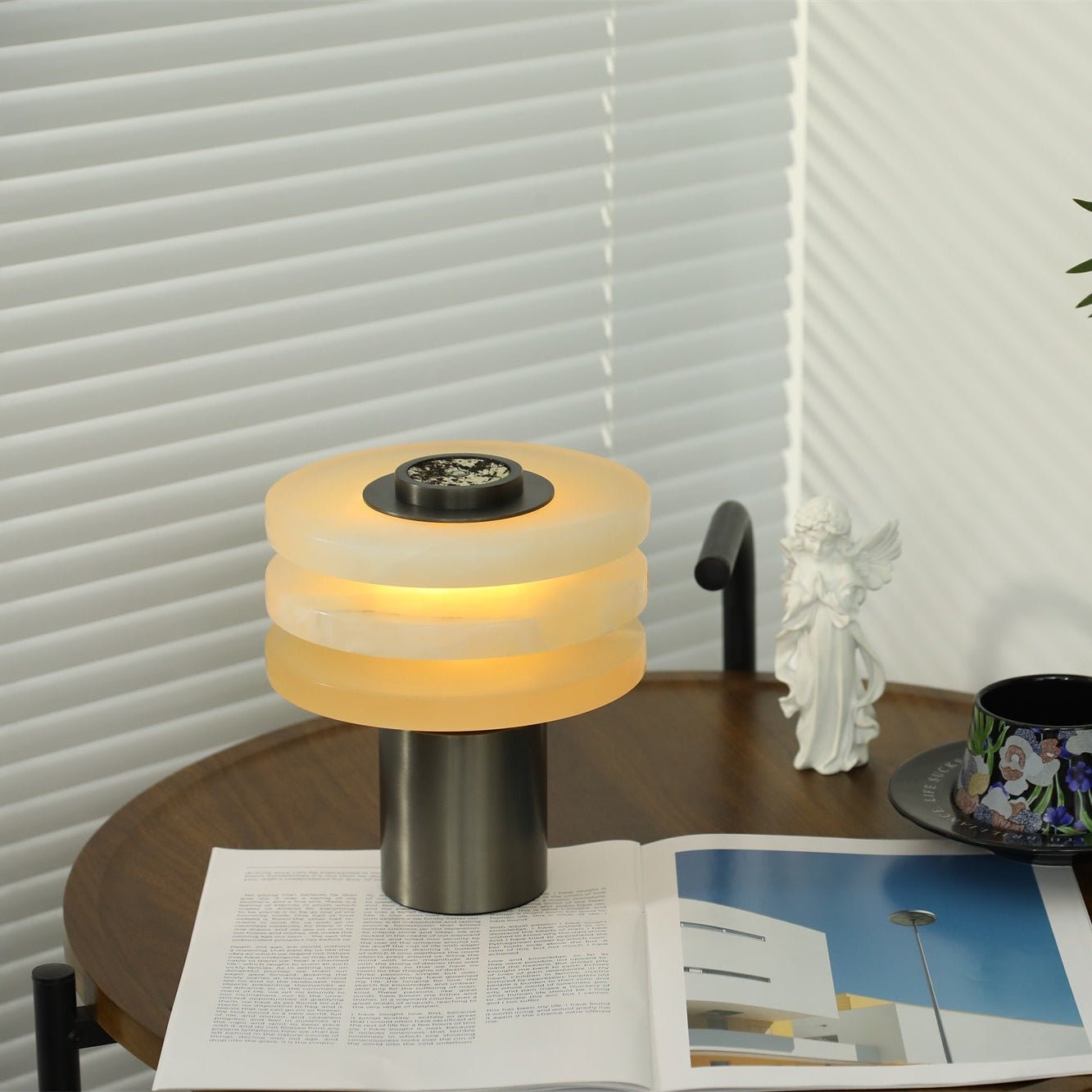 Tiered Obelisk Alabaster Table Lamp - Letslighting