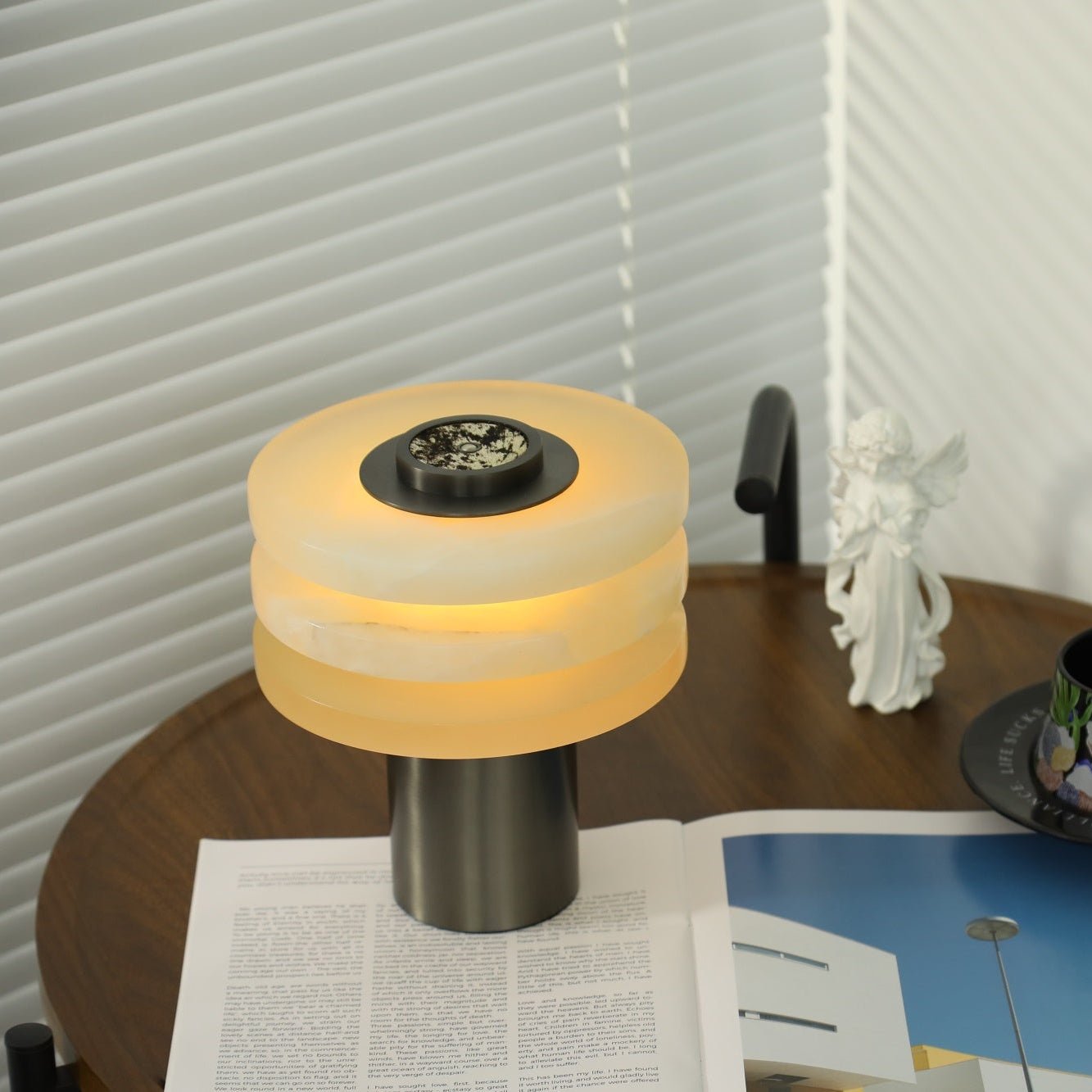 Tiered Obelisk Alabaster Table Lamp - Letslighting