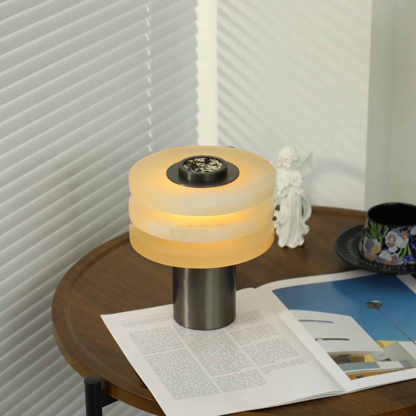 Tiered Obelisk Alabaster Table Lamp - Letslighting