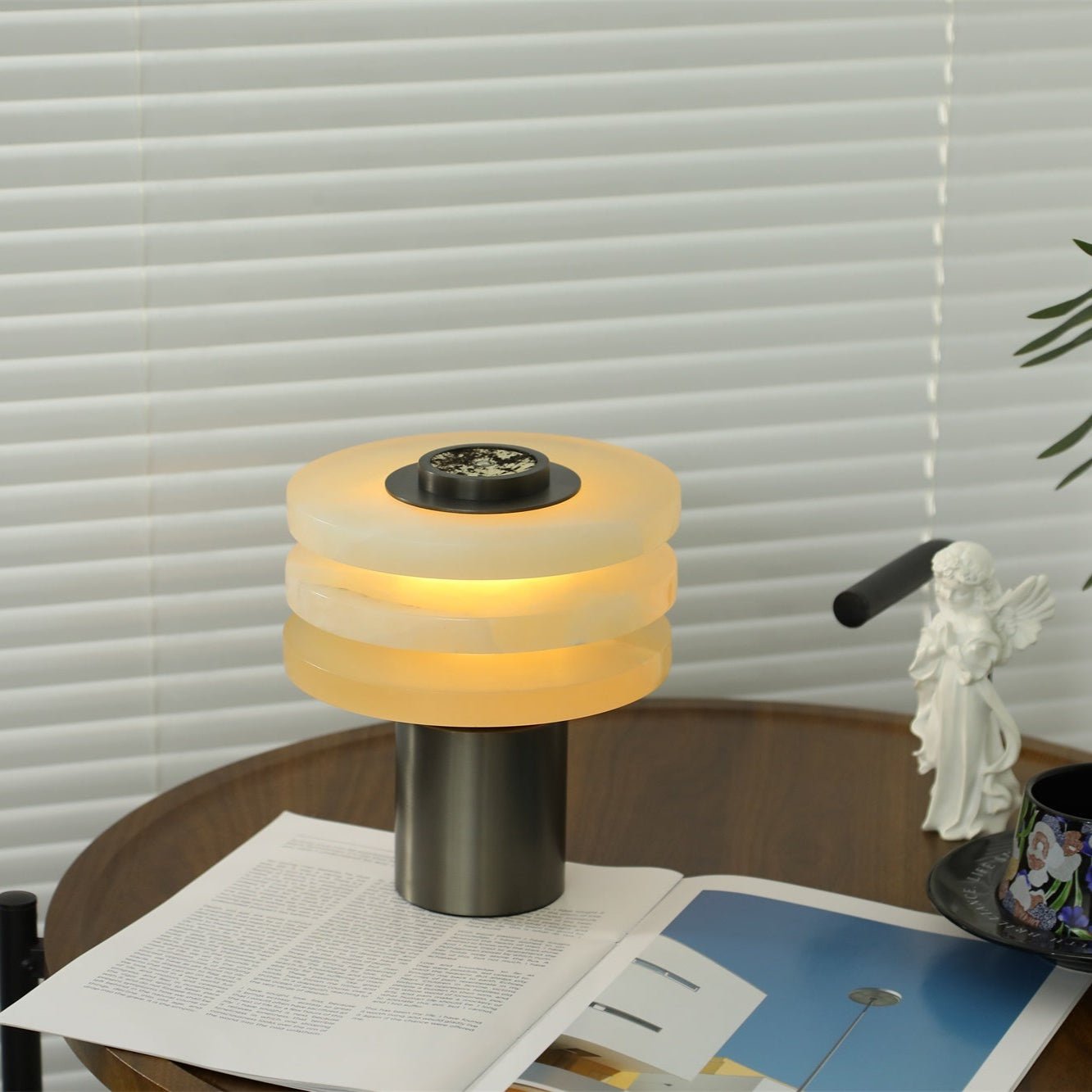 Tiered Obelisk Alabaster Table Lamp - Letslighting