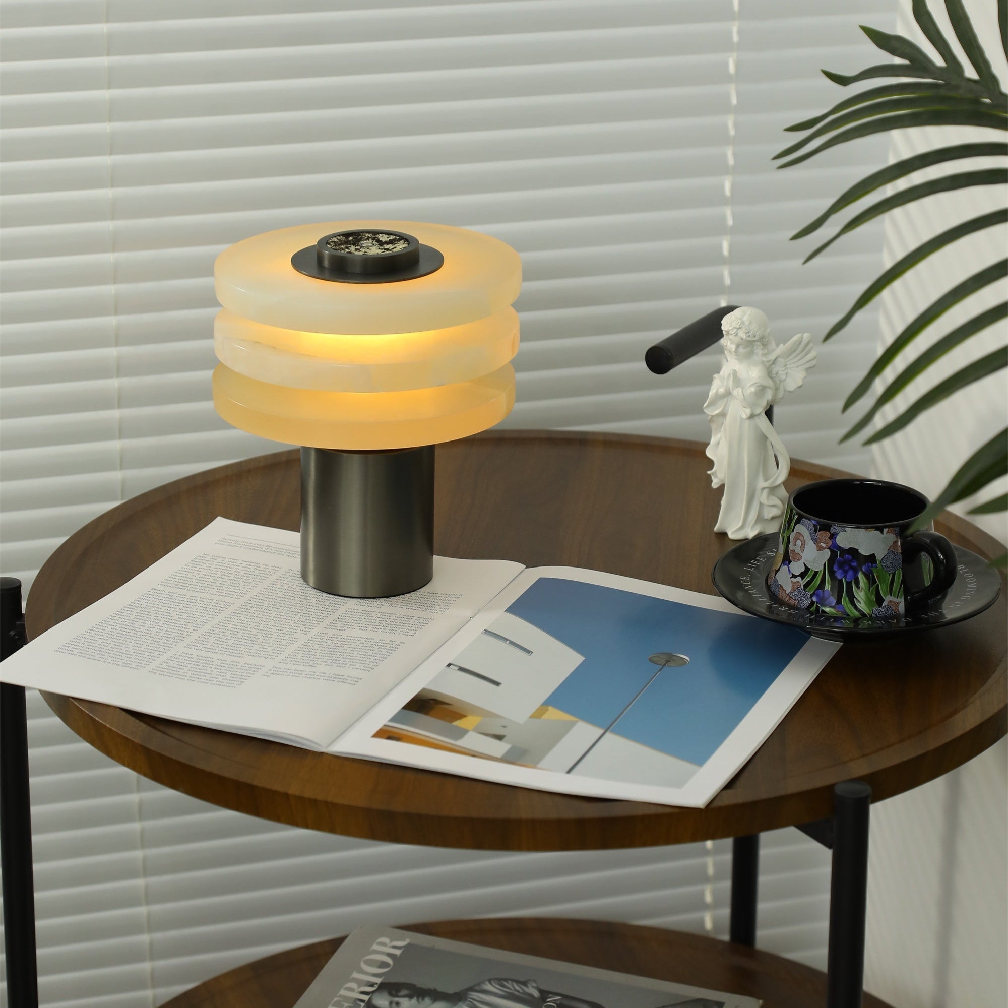 Tiered Obelisk Alabaster Table Lamp - Letslighting