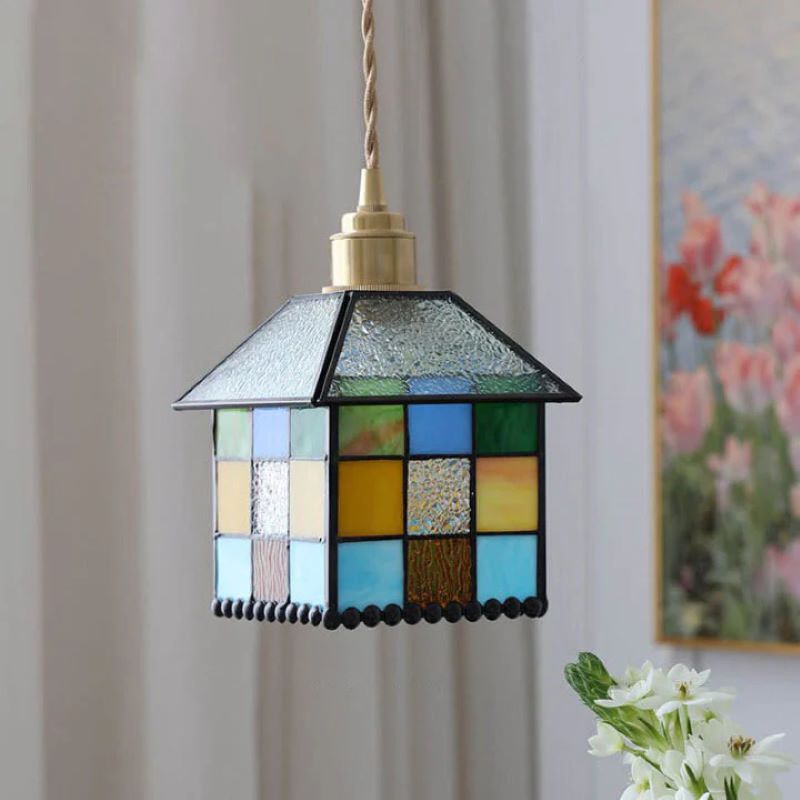Tiffany Modern LED Pendant Light Blue Clear Glass Living Room - Letslighting