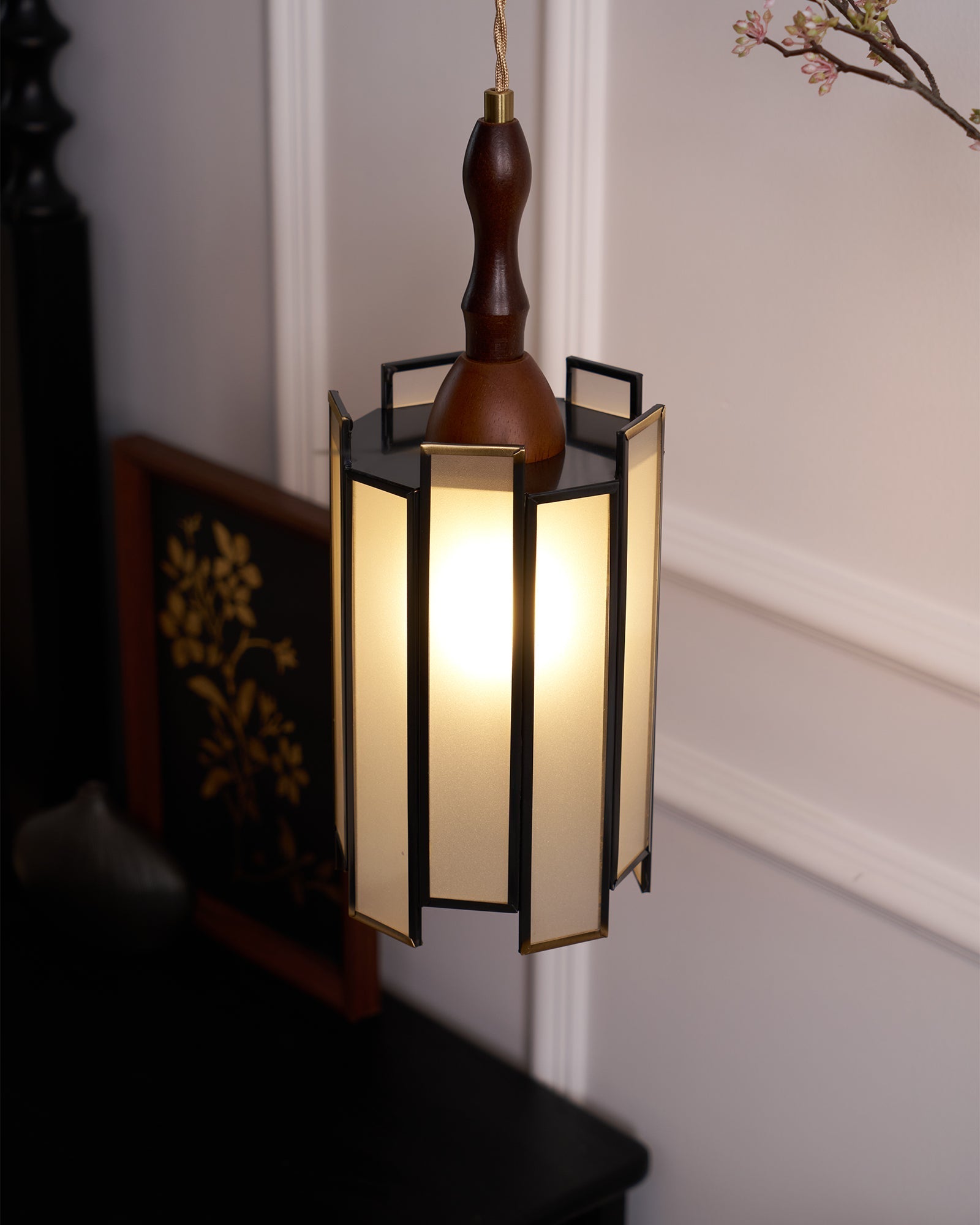 Florace Wood & Glass Vintage Pendant Lamp - Letslighting