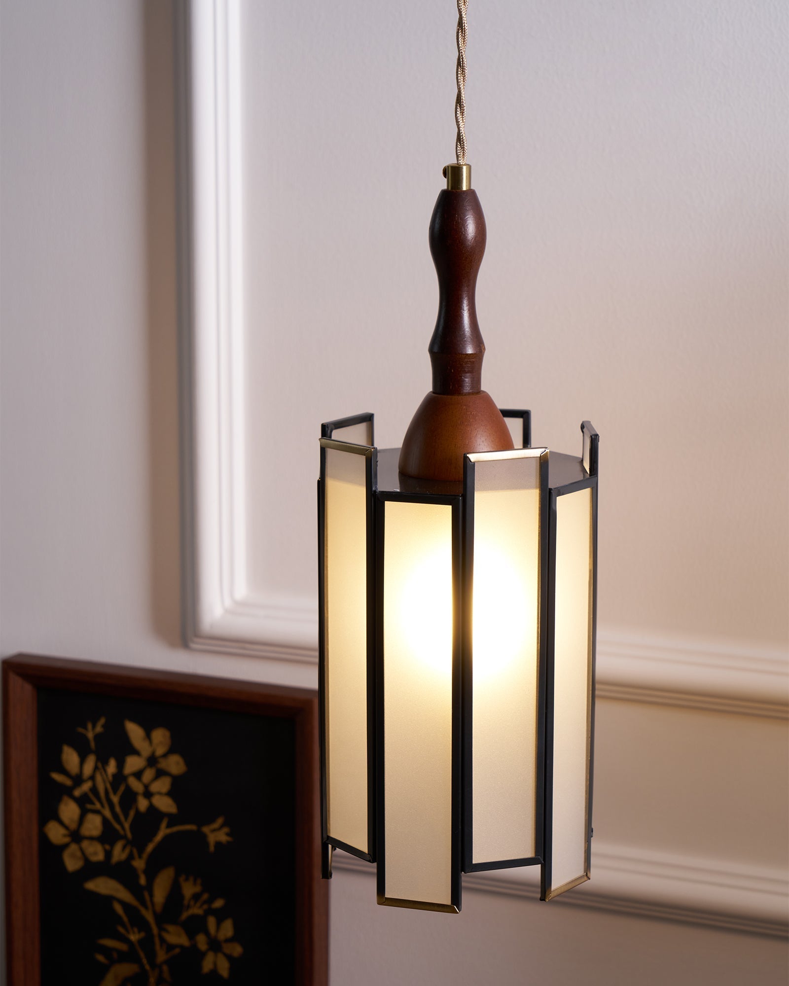 Florace Wood & Glass Vintage Pendant Lamp - Letslighting