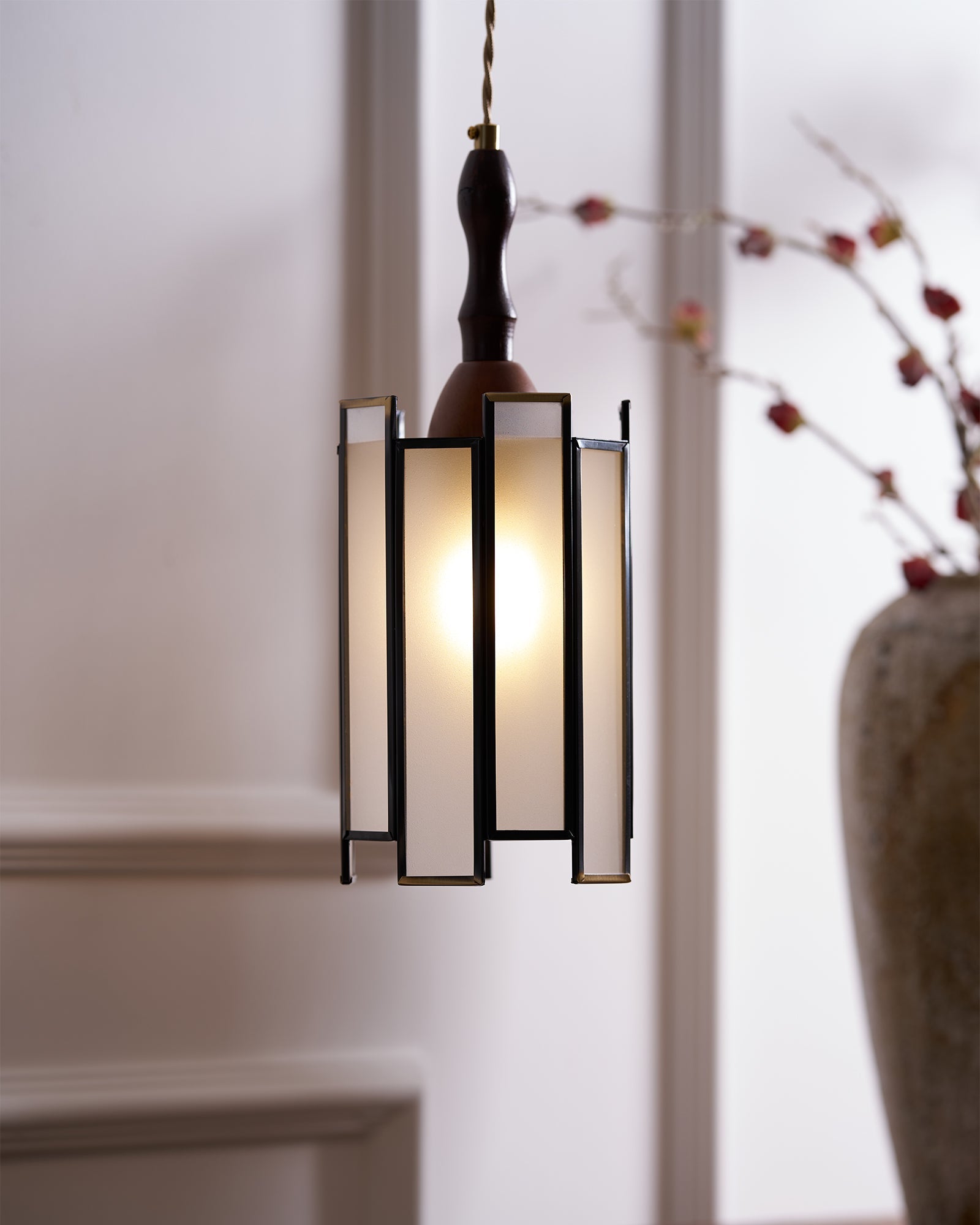 Florace Wood & Glass Vintage Pendant Lamp - Letslighting