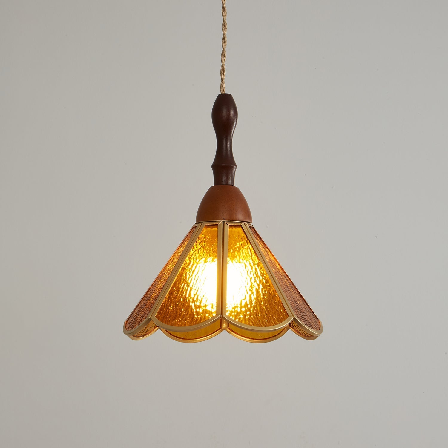Florace Wood & Glass Vintage Pendant Lamp - Letslighting