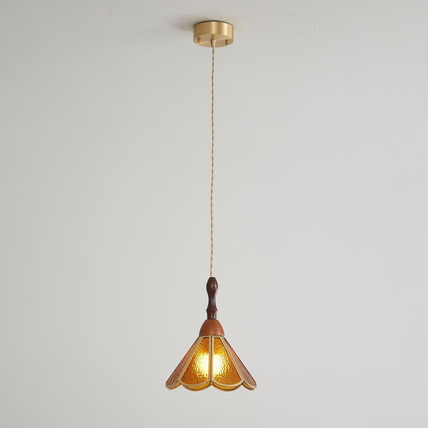 Florace Wood & Glass Vintage Pendant Lamp - Letslighting