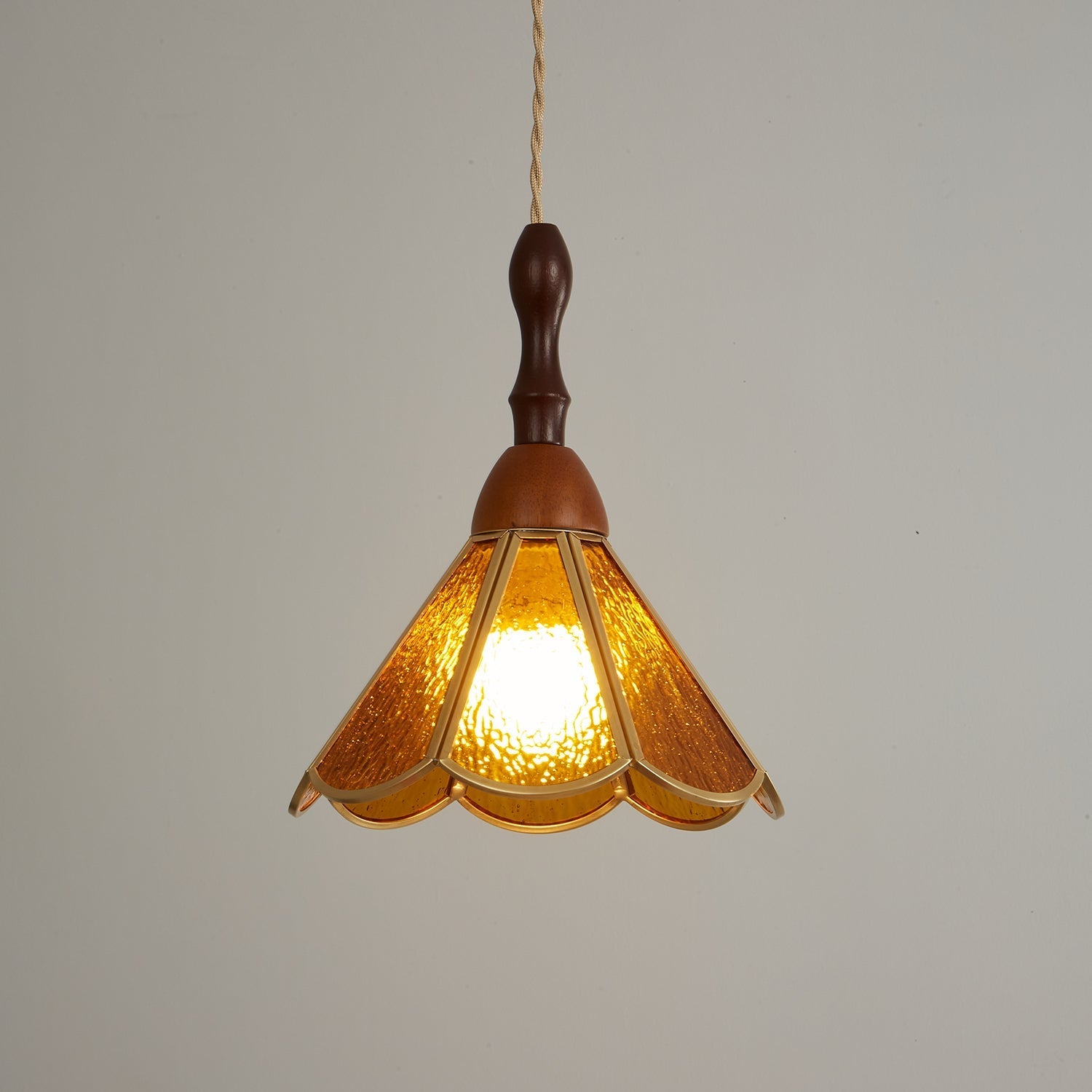 Florace Wood & Glass Vintage Pendant Lamp - Letslighting