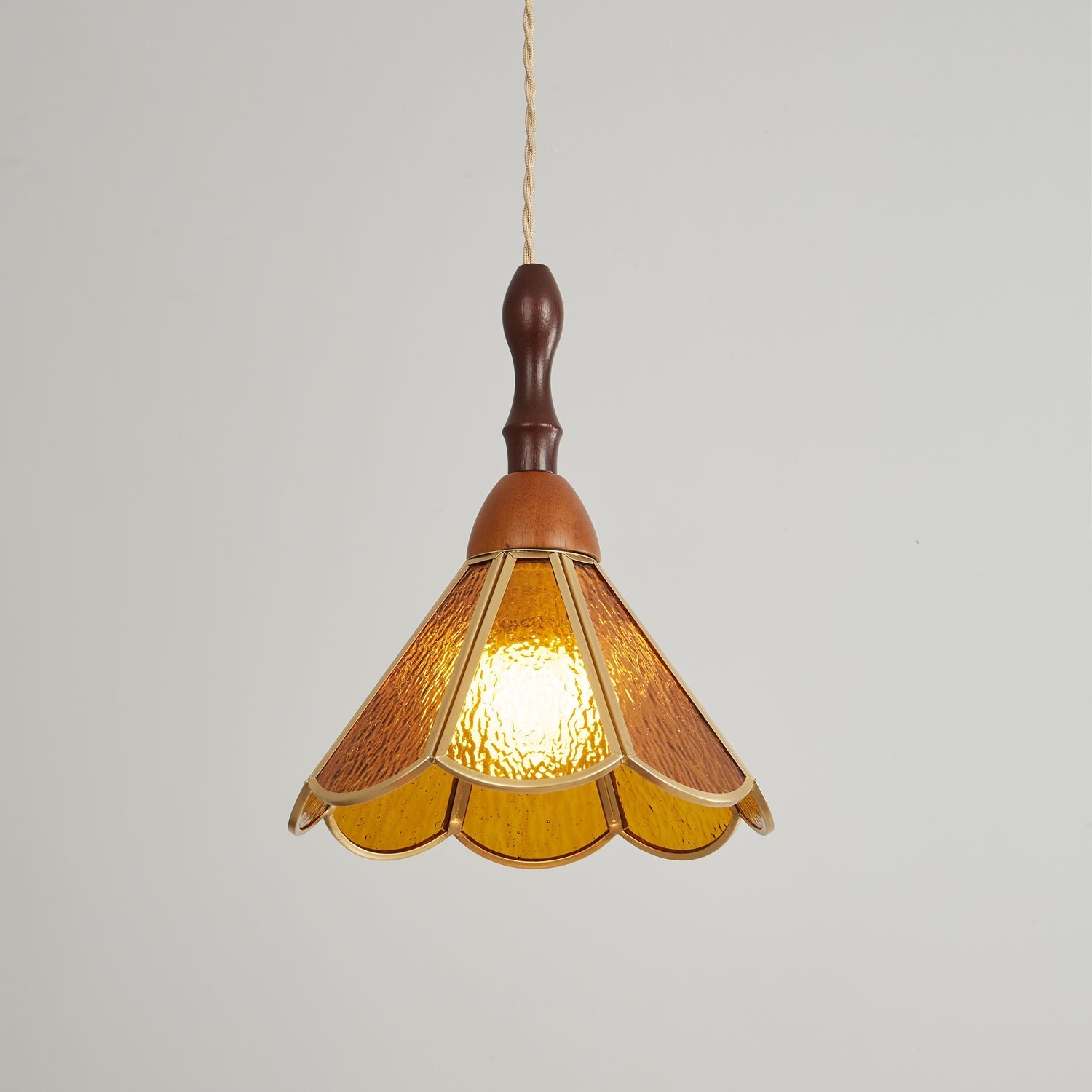 Florace Wood & Glass Vintage Pendant Lamp - Letslighting