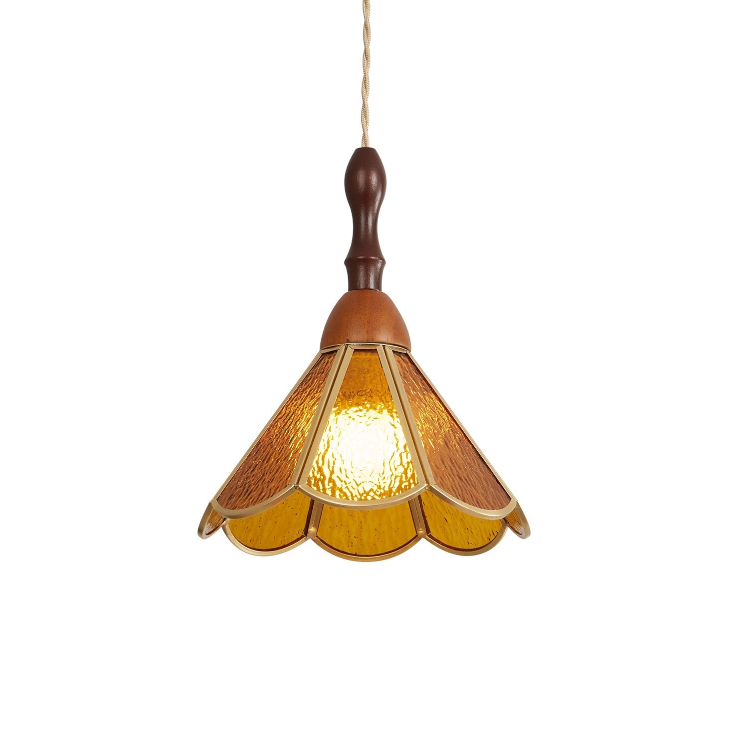 Florace Wood & Glass Vintage Pendant Lamp - Letslighting