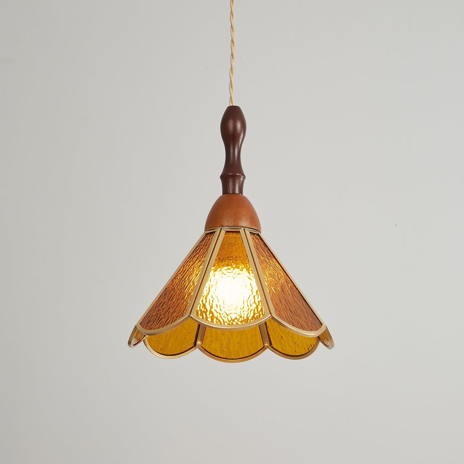 Florace Wood & Glass Vintage Pendant Lamp - Letslighting