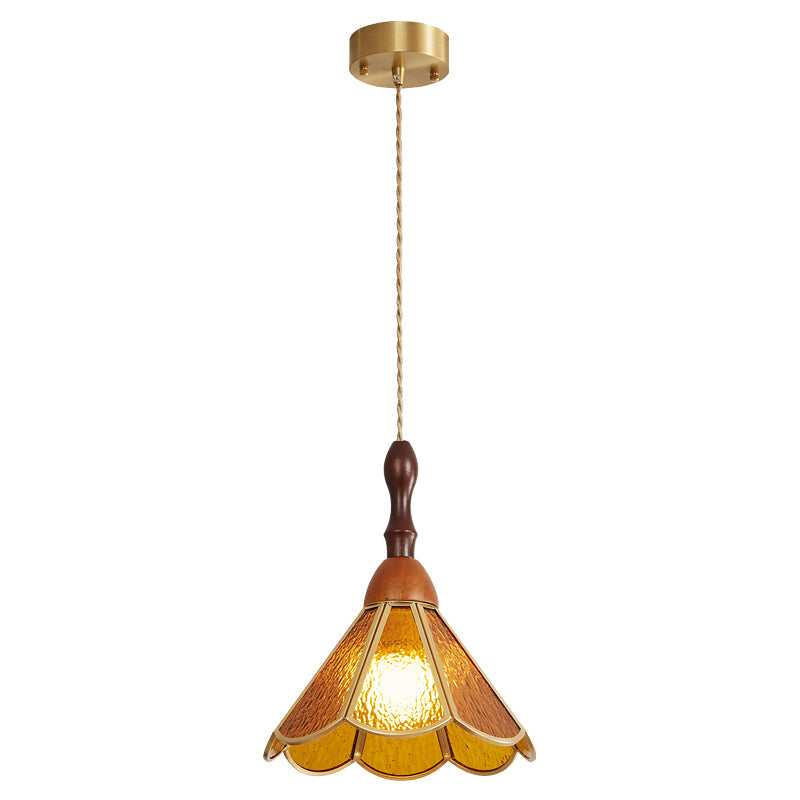 Florace Wood & Glass Vintage Pendant Lamp - Letslighting