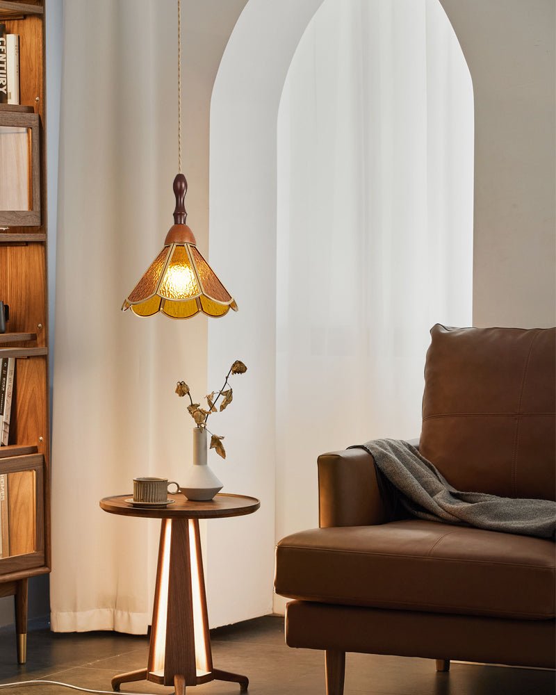Florace Wood & Glass Vintage Pendant Lamp - Letslighting