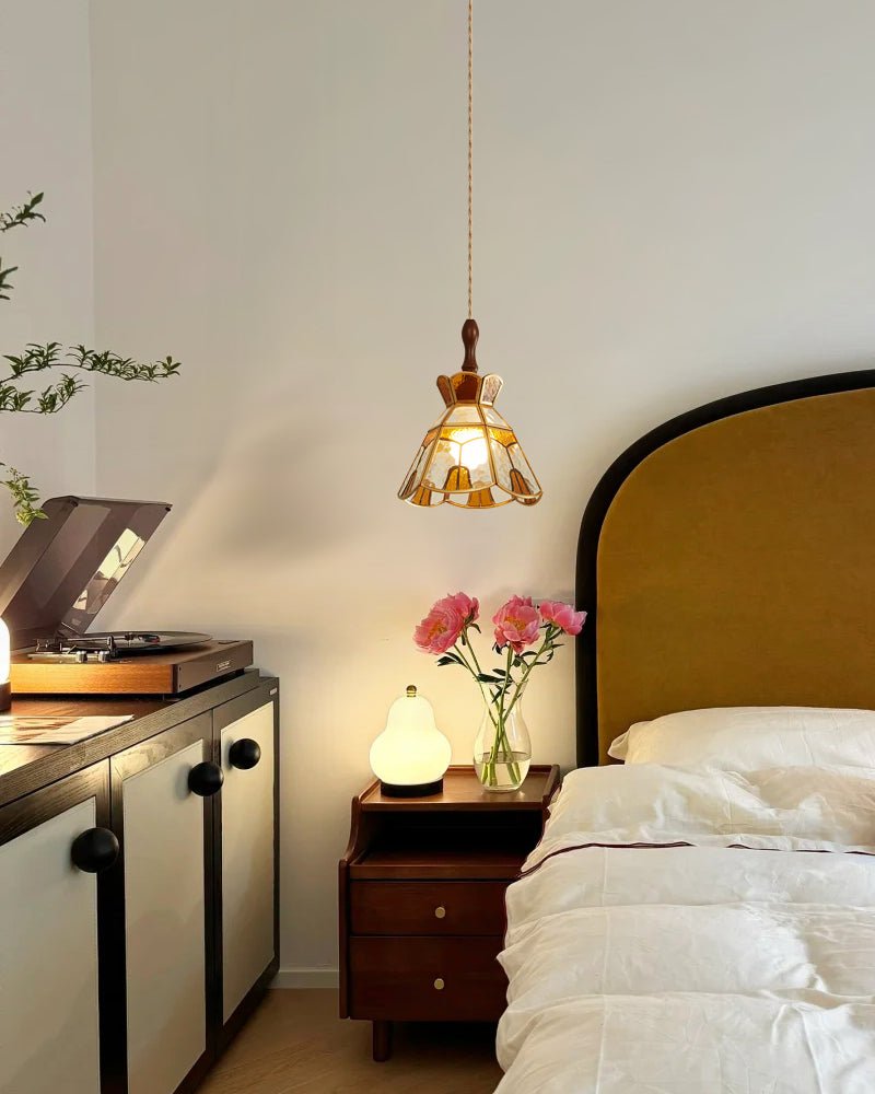 Florace Wood & Glass Vintage Pendant Lamp - Letslighting