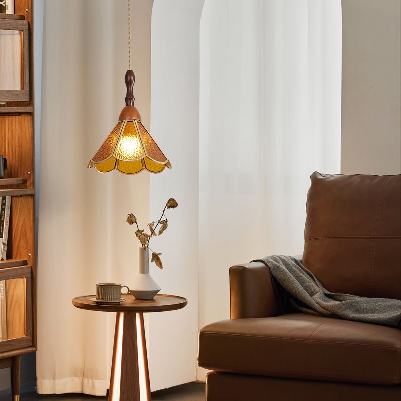 Florace Wood & Glass Vintage Pendant Lamp - Letslighting