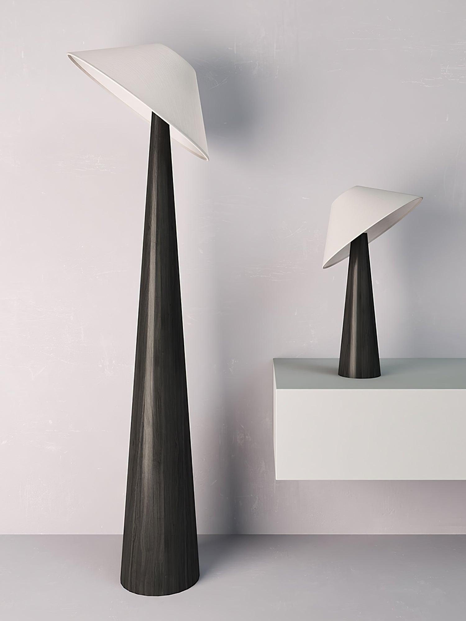 Apex Wooden Tapered Floor Lamp - Letslighting