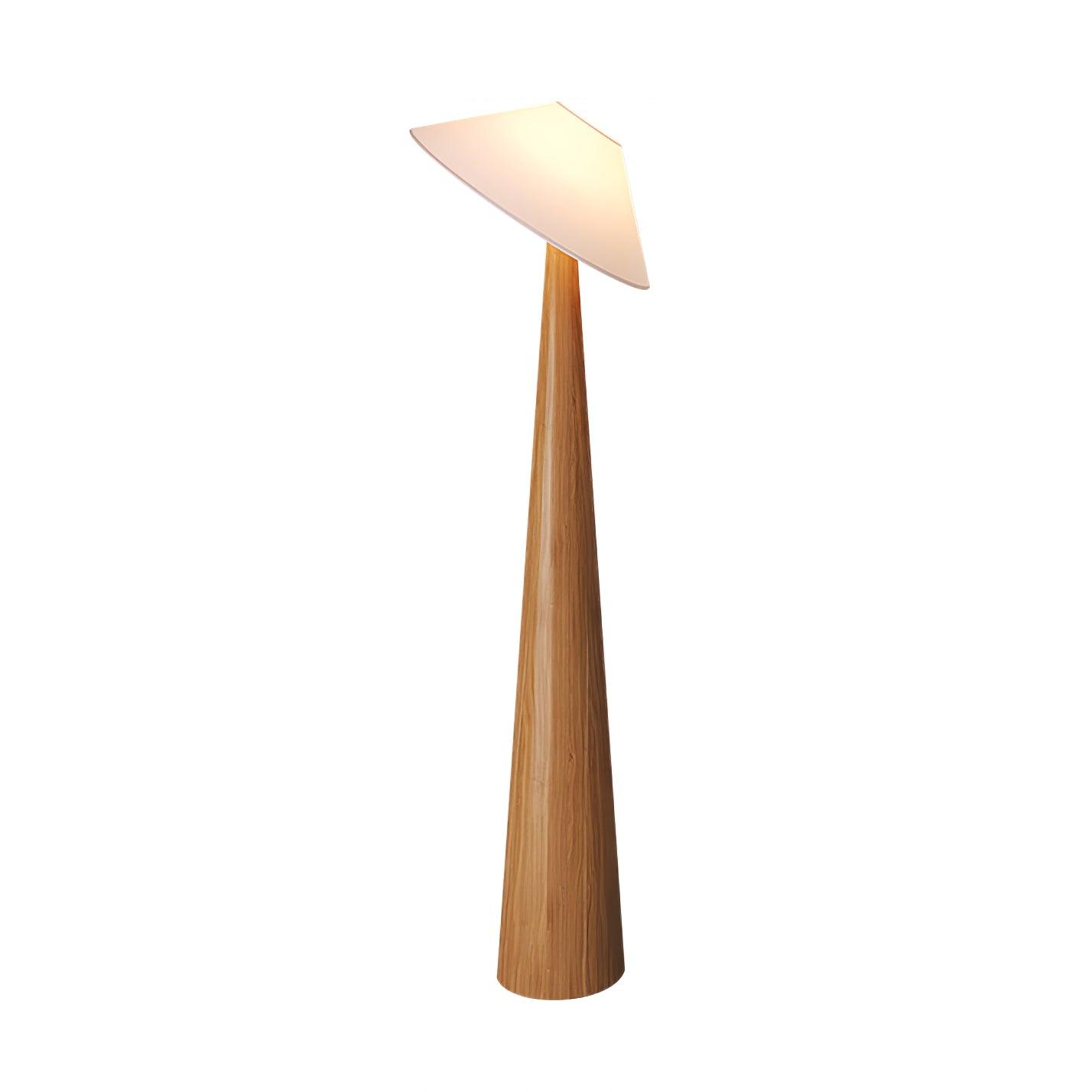 Apex Wooden Tapered Floor Lamp - Letslighting