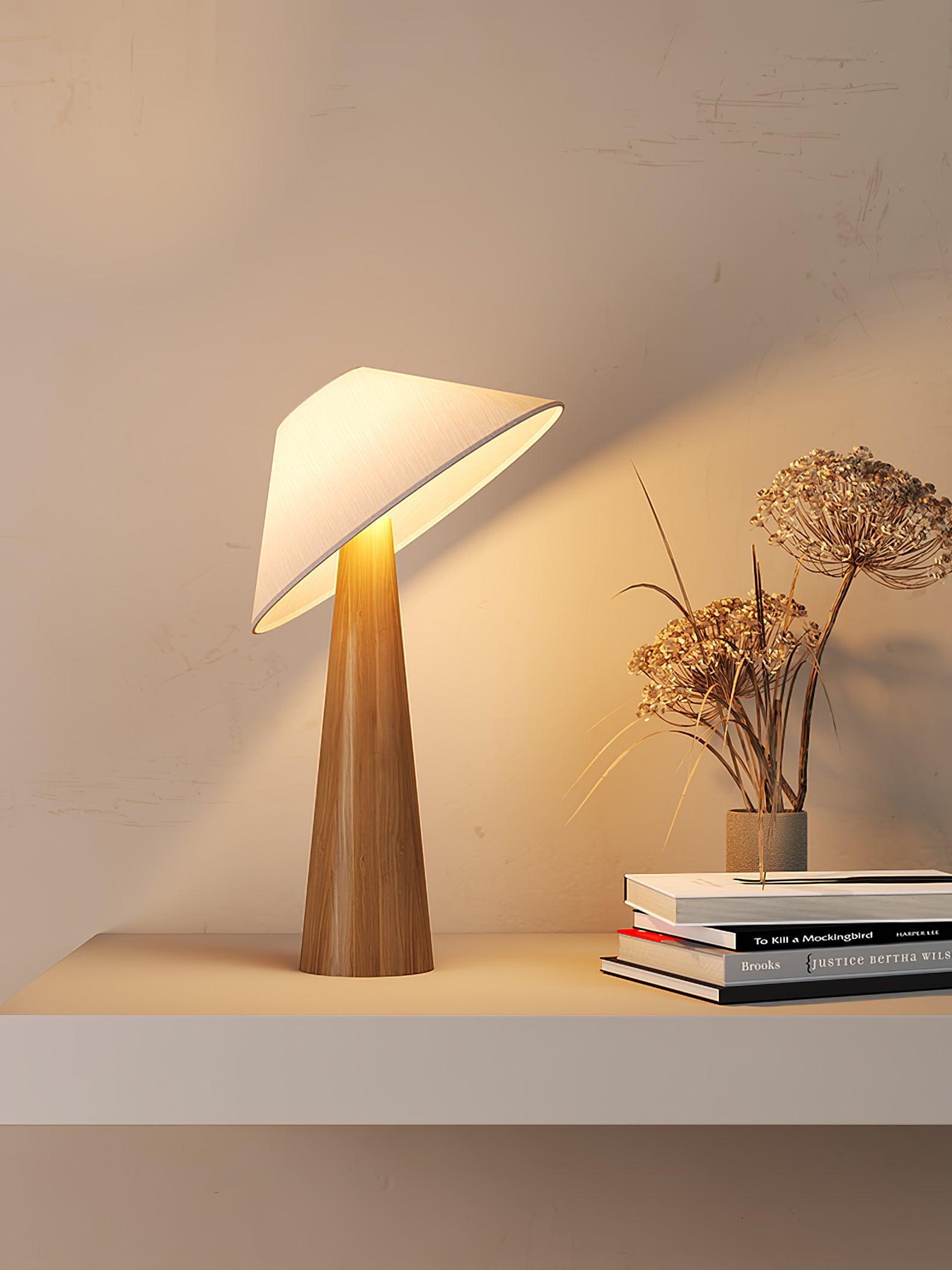 Vosile Sculptural Wood Table Lamp - Letslighting