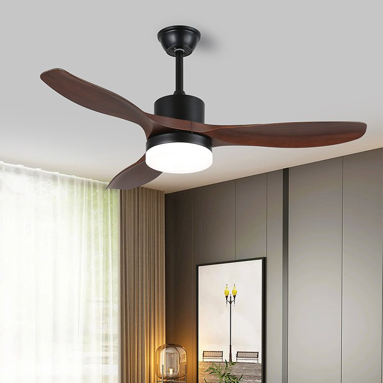 Darian Minimalist Wood Ceiling Fan Light - Letslighting