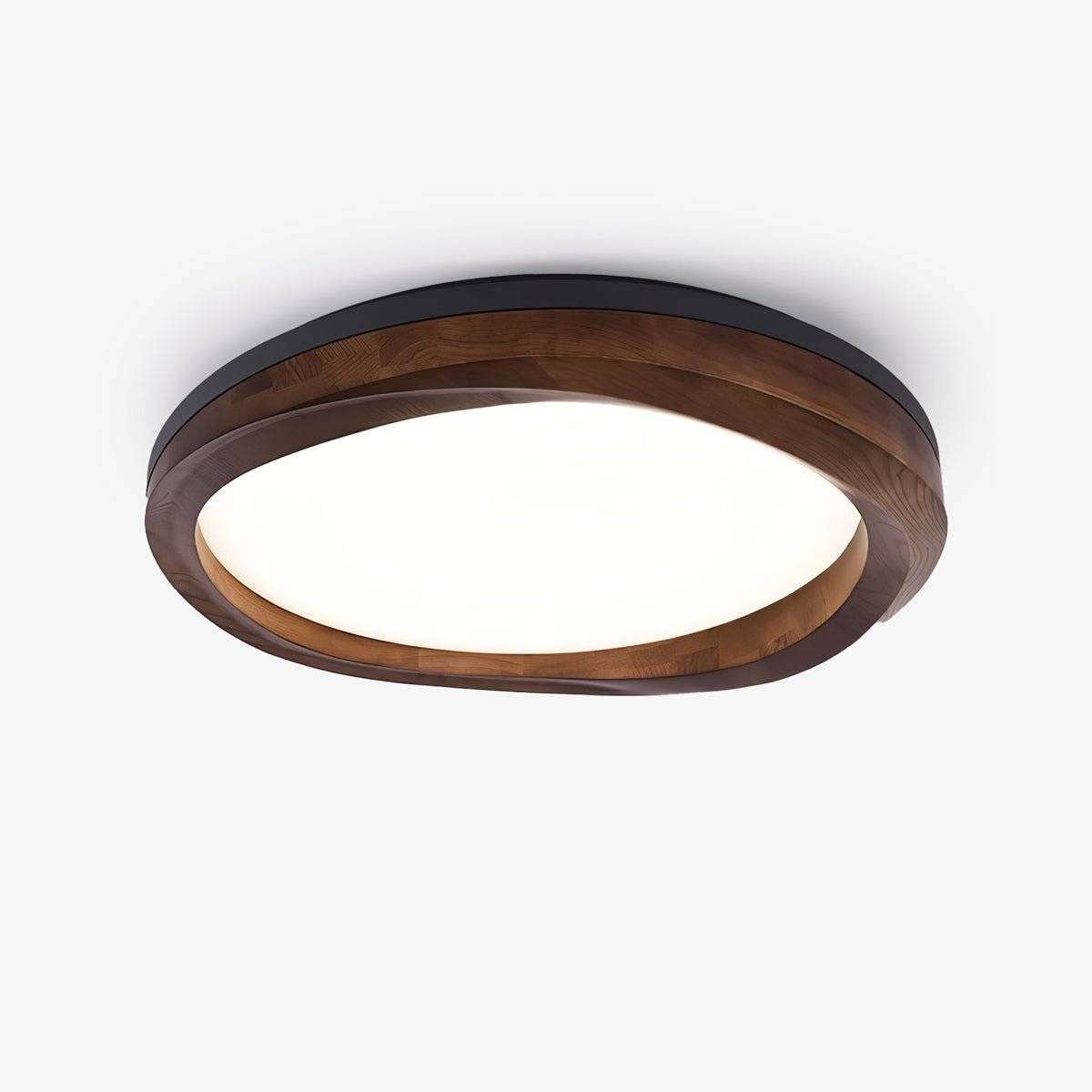 Artalis Walnut Wood Flush Mount - Letslighting