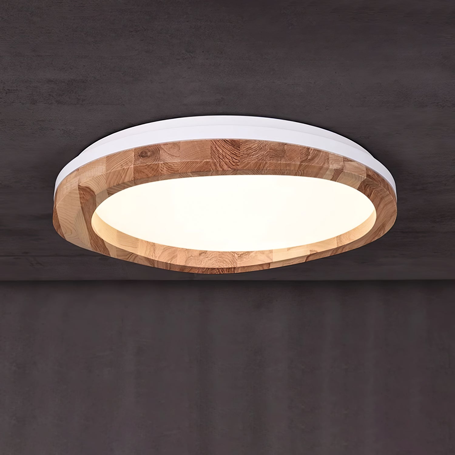Artalis Walnut Wood Flush Mount - Letslighting