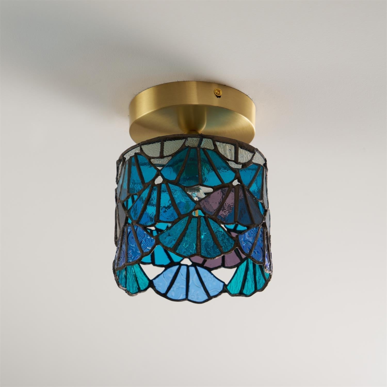 Tiffany Special Glass Flush Mount Ceiling Light - Letslighting