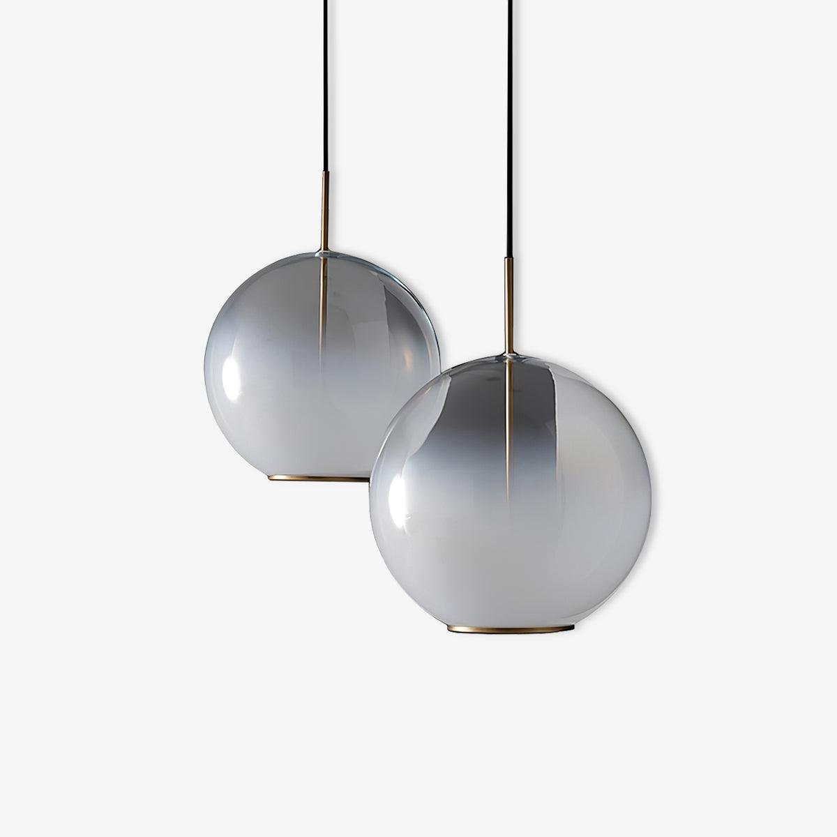 Lustra Pendant Lamp Smoke Gray Glass Gradient for Living Room - Letslighting