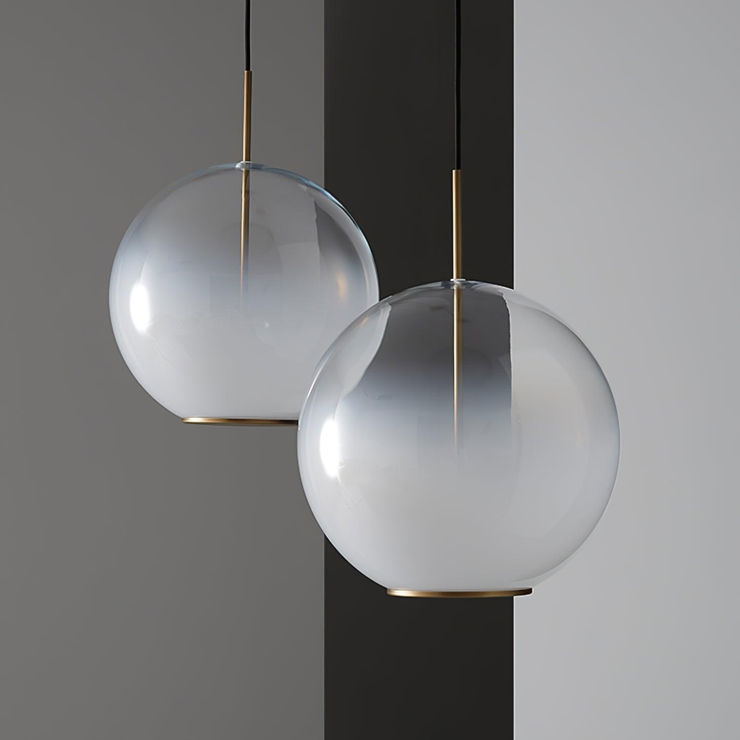 Lustra Pendant Lamp Smoke Gray Glass Gradient for Living Room - Letslighting