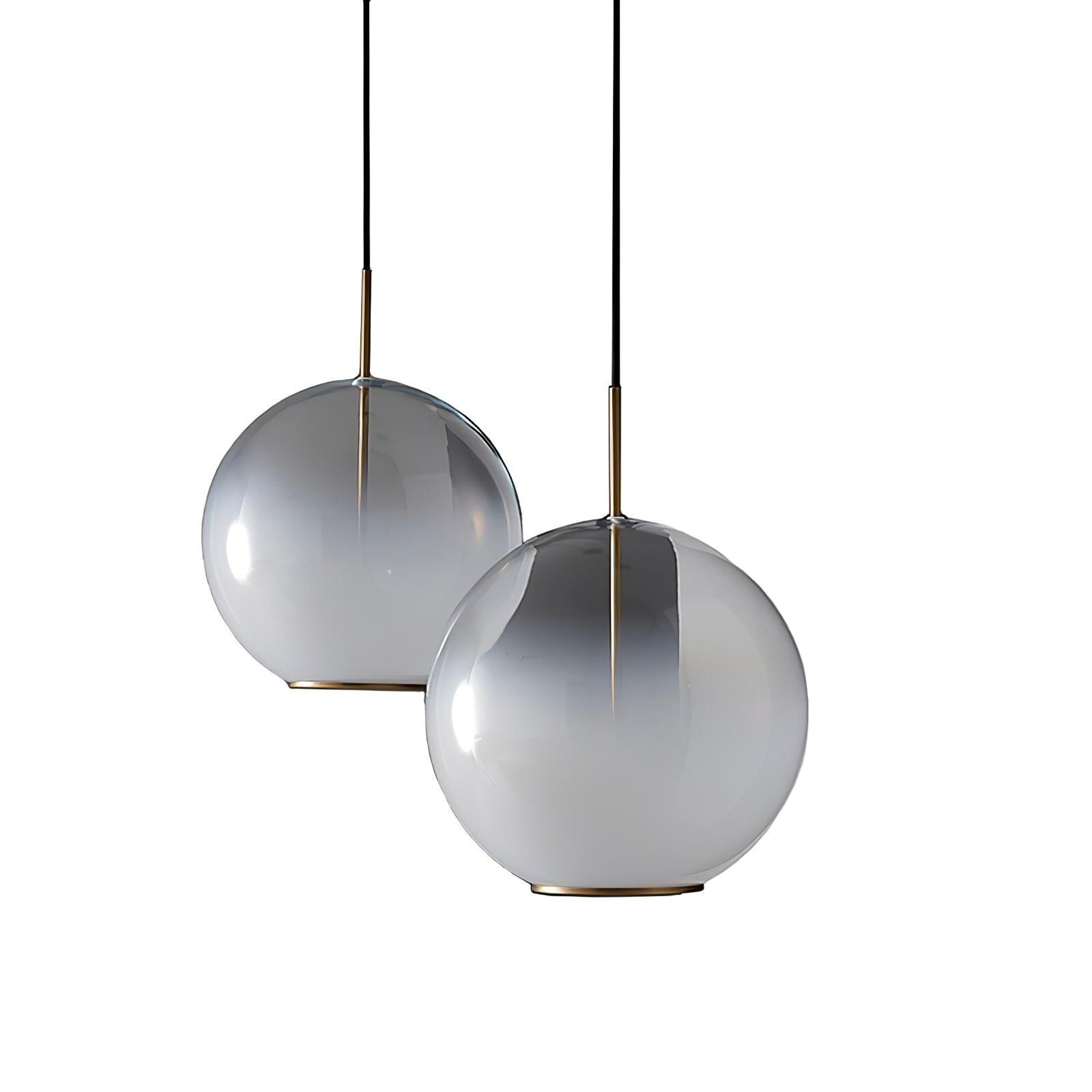 Lustra Pendant Lamp Smoke Gray Glass Gradient for Living Room - Letslighting