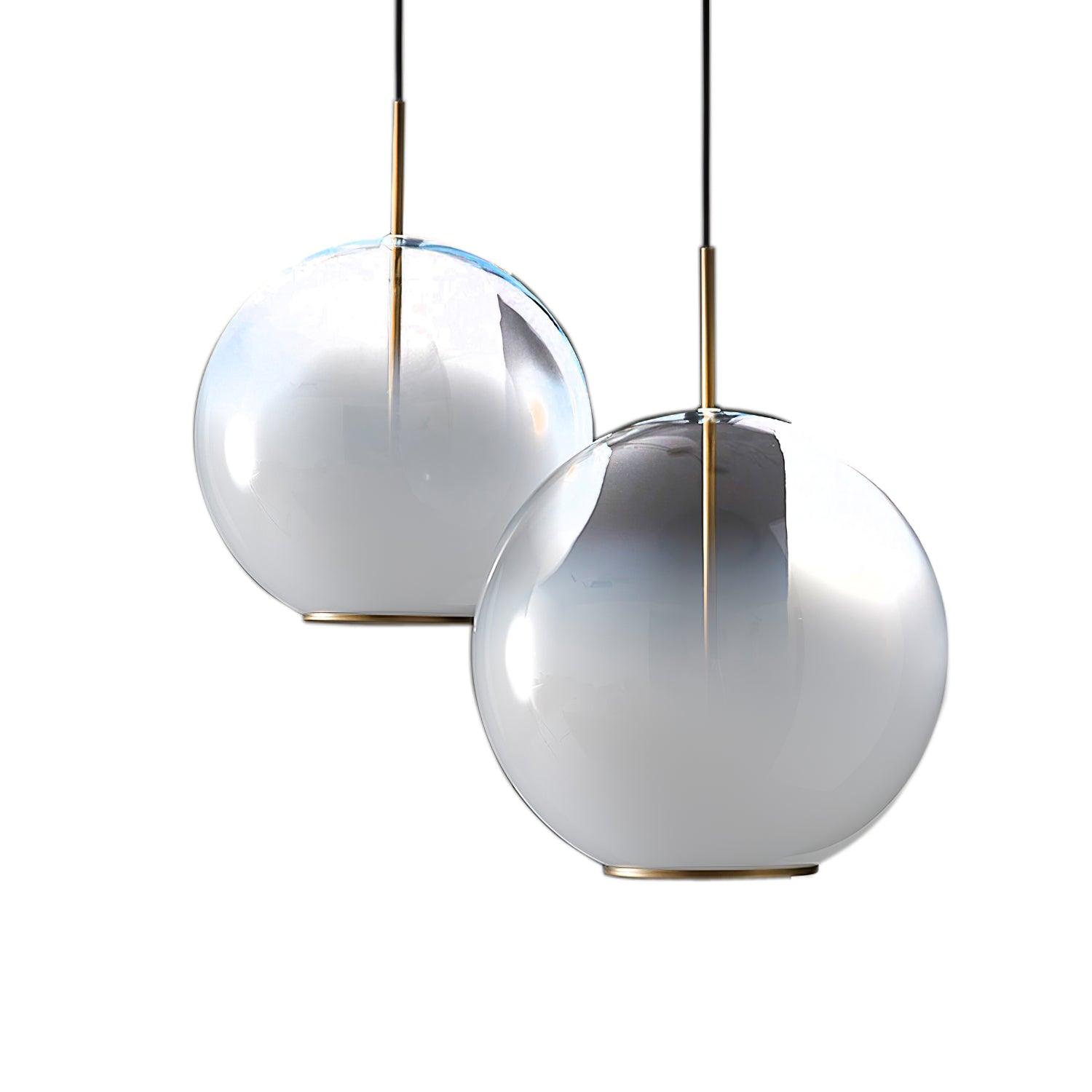 Lustra Pendant Lamp Smoke Gray Glass Gradient for Living Room - Letslighting