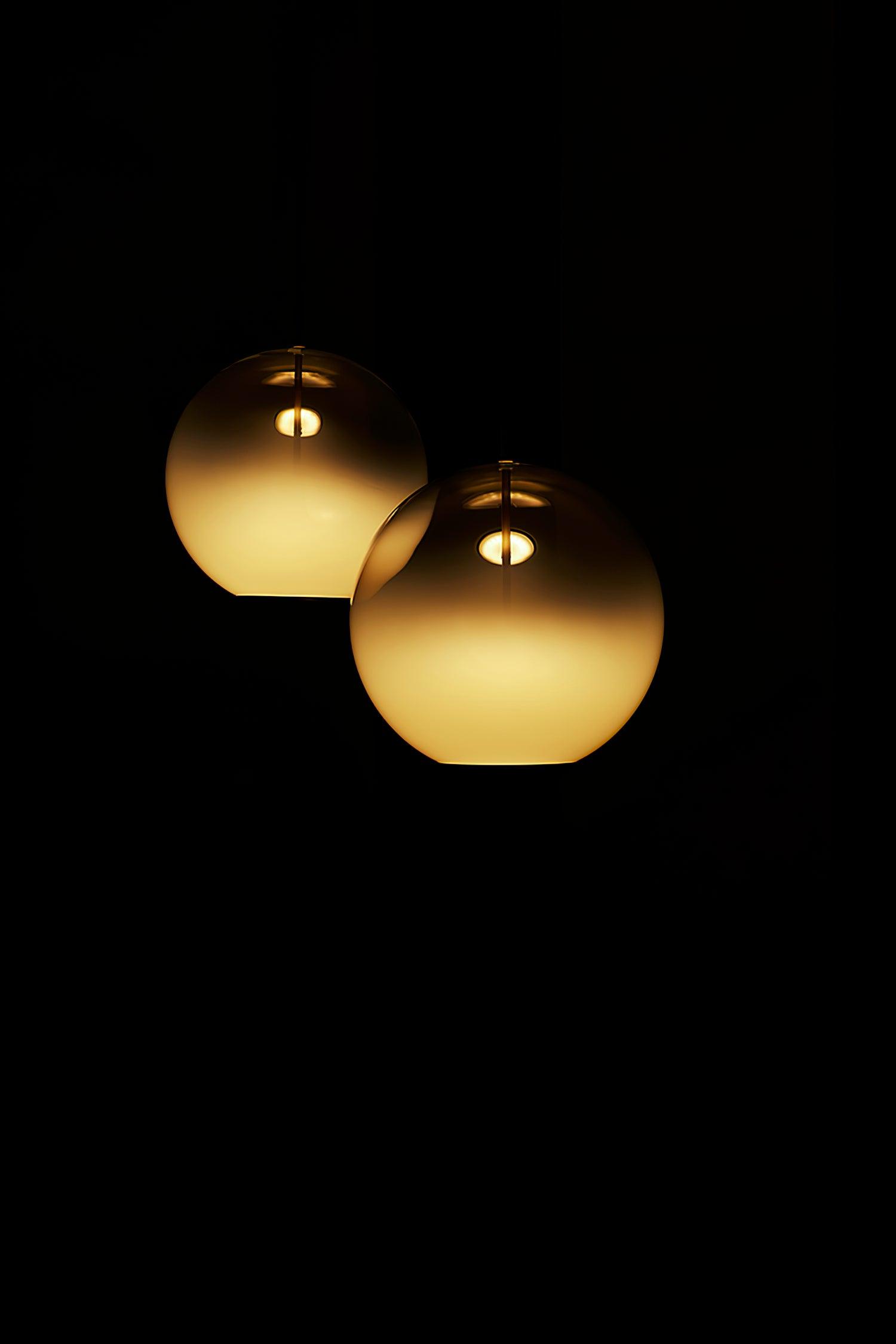 Lustra Pendant Lamp Smoke Gray Glass Gradient for Living Room - Letslighting