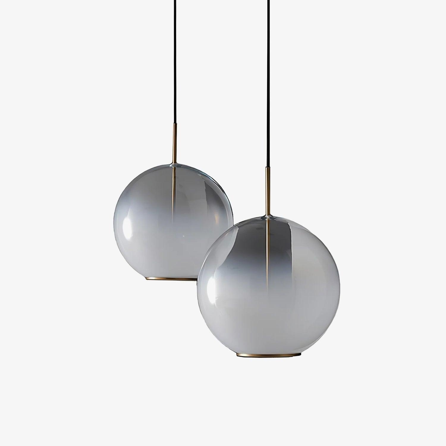 Lustra Pendant Lamp Smoke Gray Glass Gradient for Living Room - Letslighting