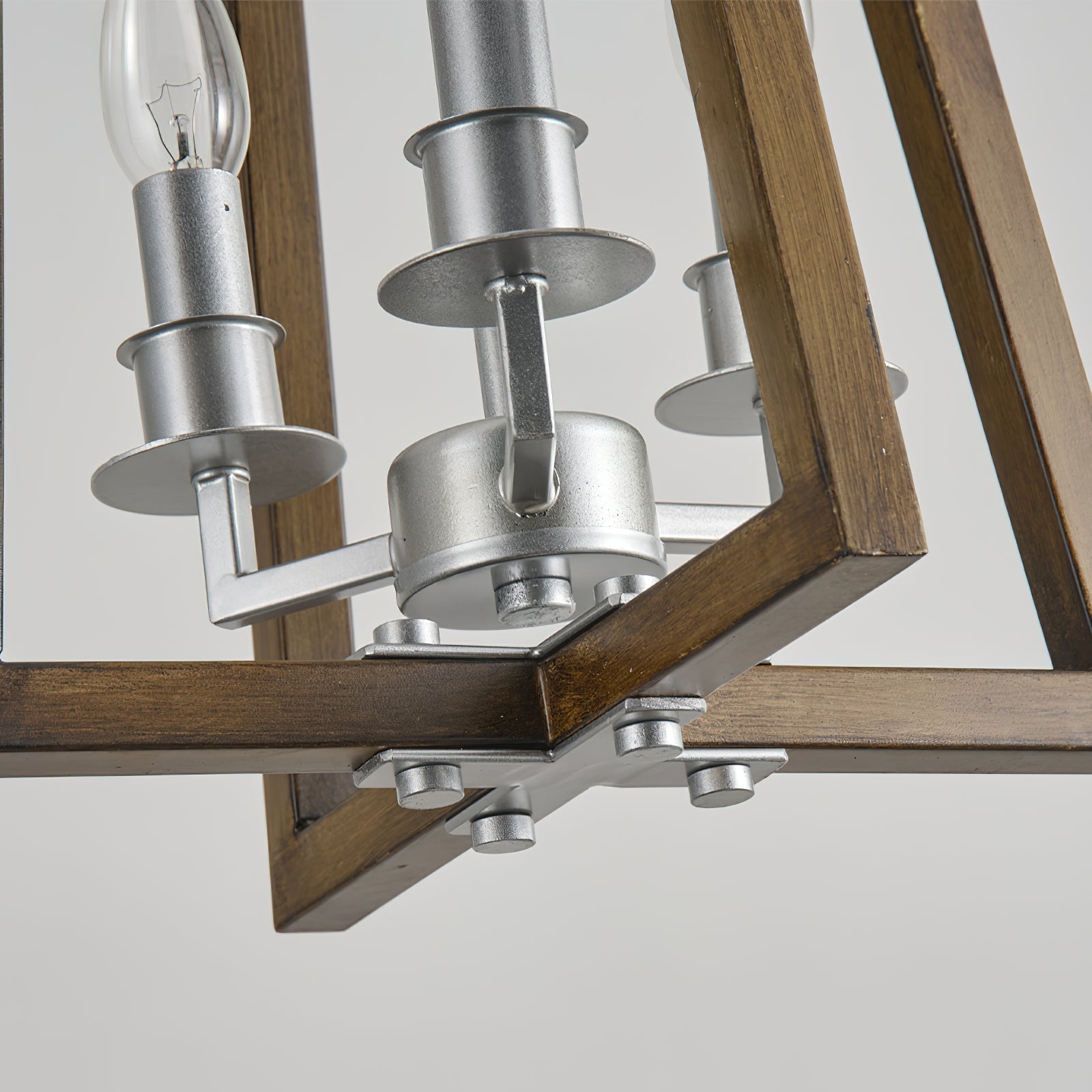 Tinsley Vintage Open Frame Wood Pendant Lamp - Letslighting