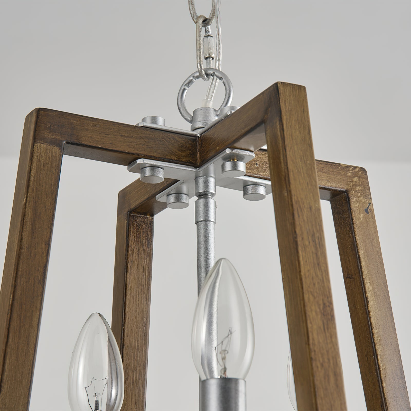 Tinsley Vintage Open Frame Wood Pendant Lamp - Letslighting