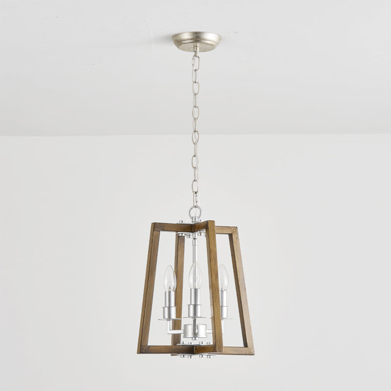 Tinsley Vintage Open Frame Wood Pendant Lamp - Letslighting