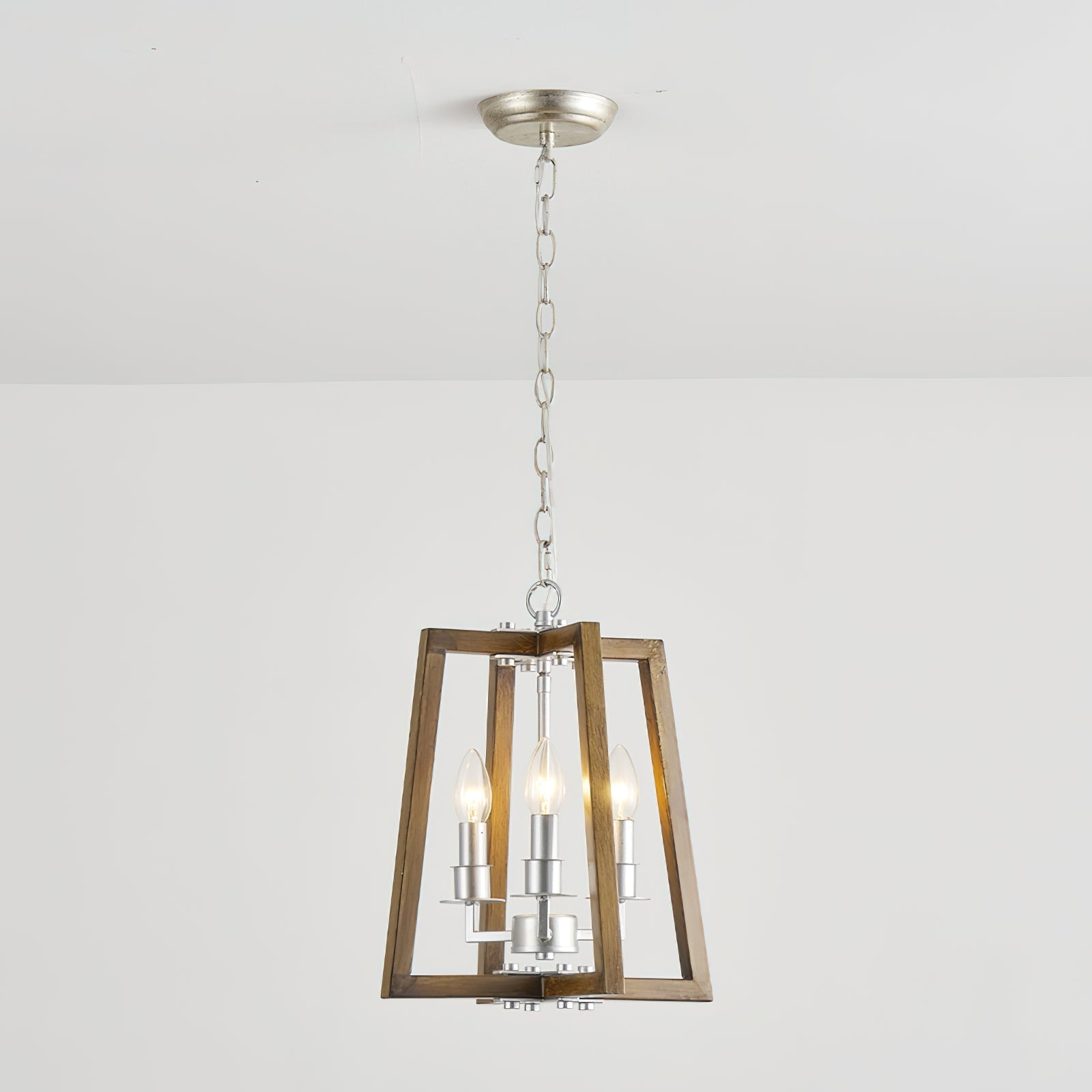 Tinsley Vintage Open Frame Wood Pendant Lamp - Letslighting