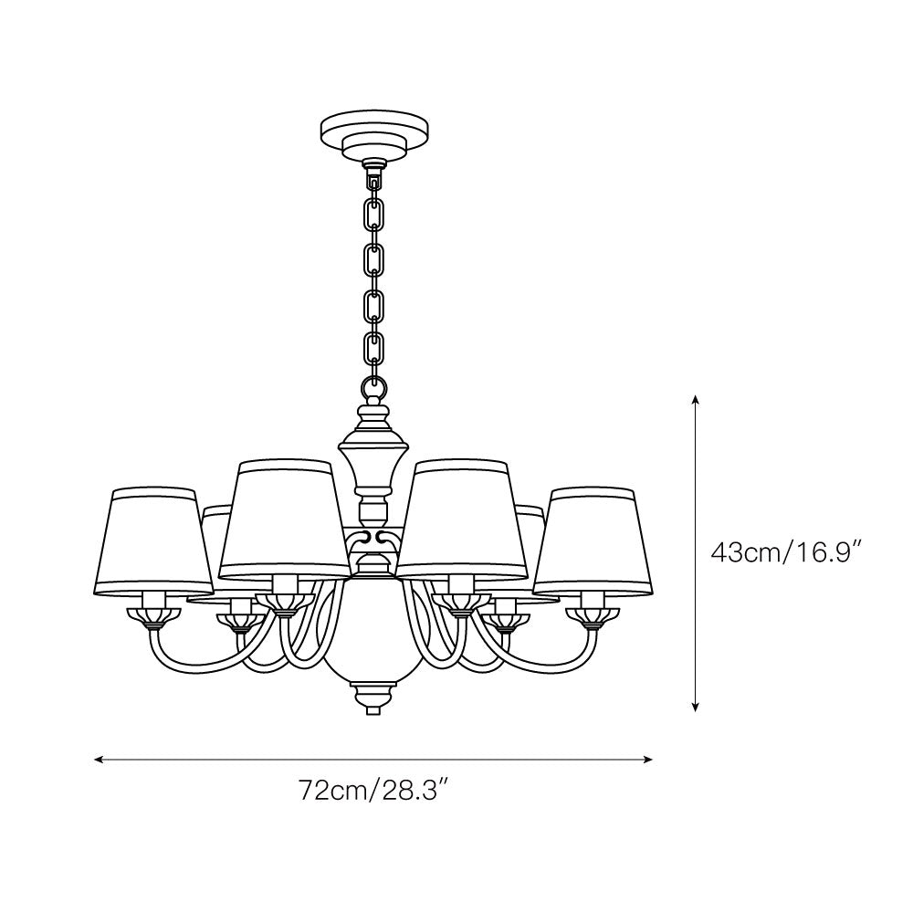 Tofty Postmodern Luxury Fabric Chandelier - Letslighting