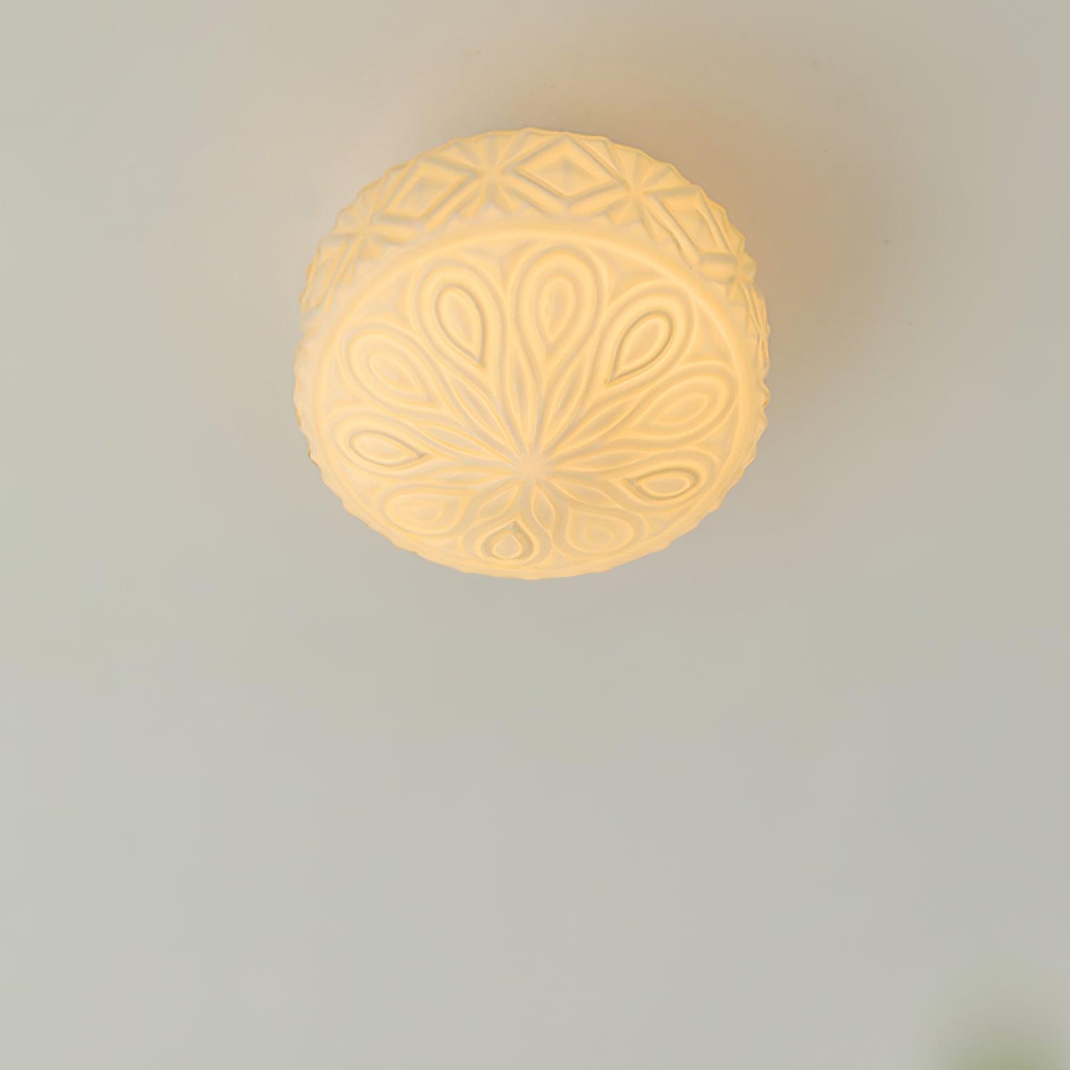 Evale Frosted Glass Flush Mount Ceiling Light - Letslighting